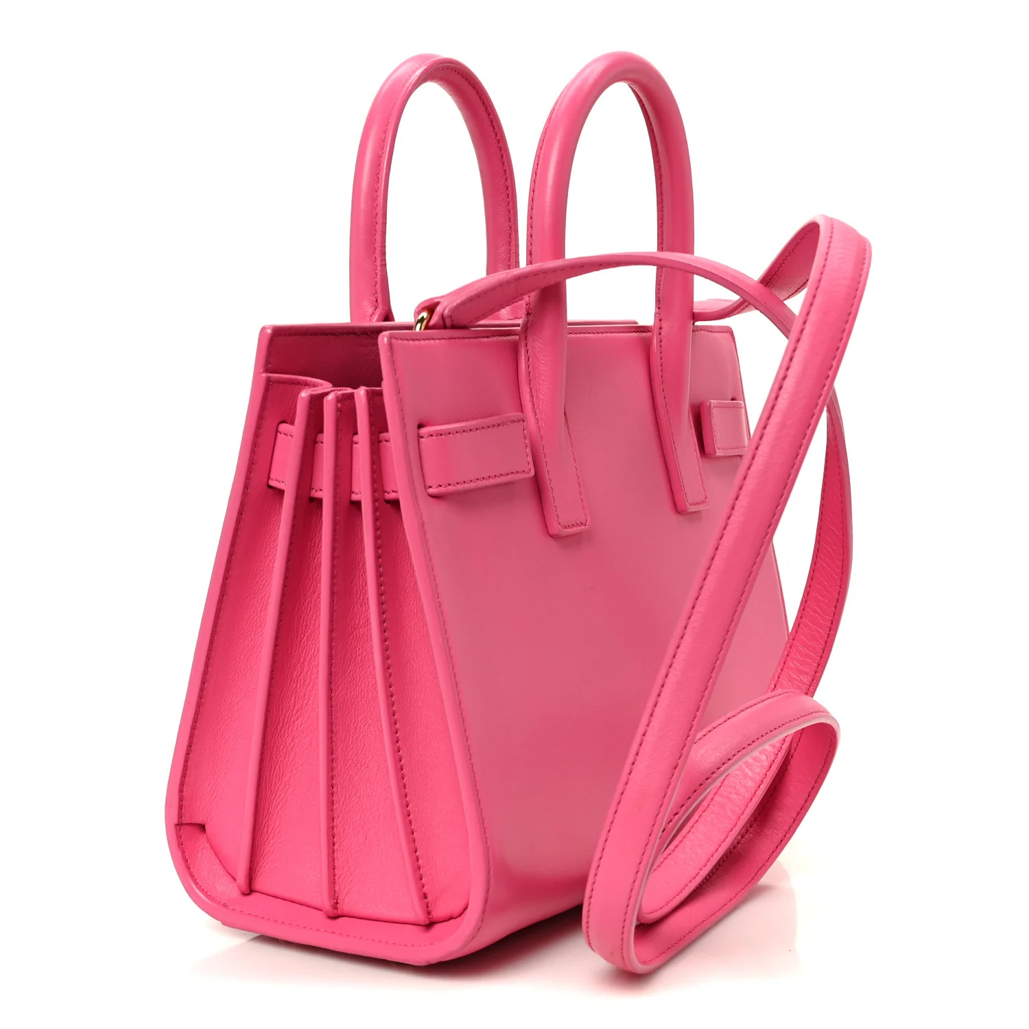 Calfskin Nano Sac De Jour Lipstick Fuchsia - Image 3