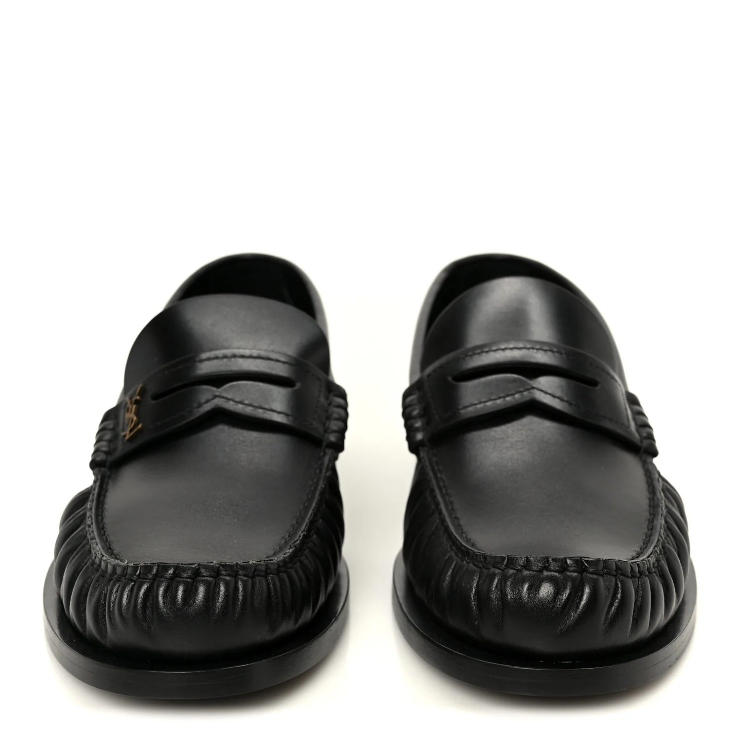 Calfskin Penny Loafers 37.5 Black - Image 3
