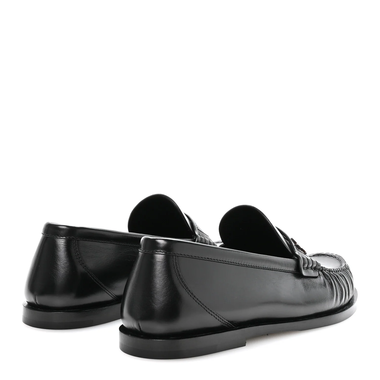 Calfskin Penny Loafers 39 Black - Image 5