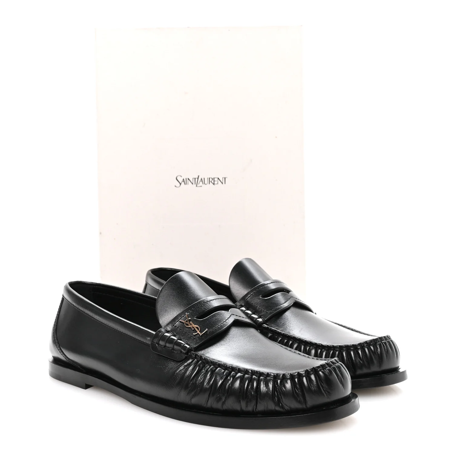 Calfskin Penny Loafers 39 Black - Image 9