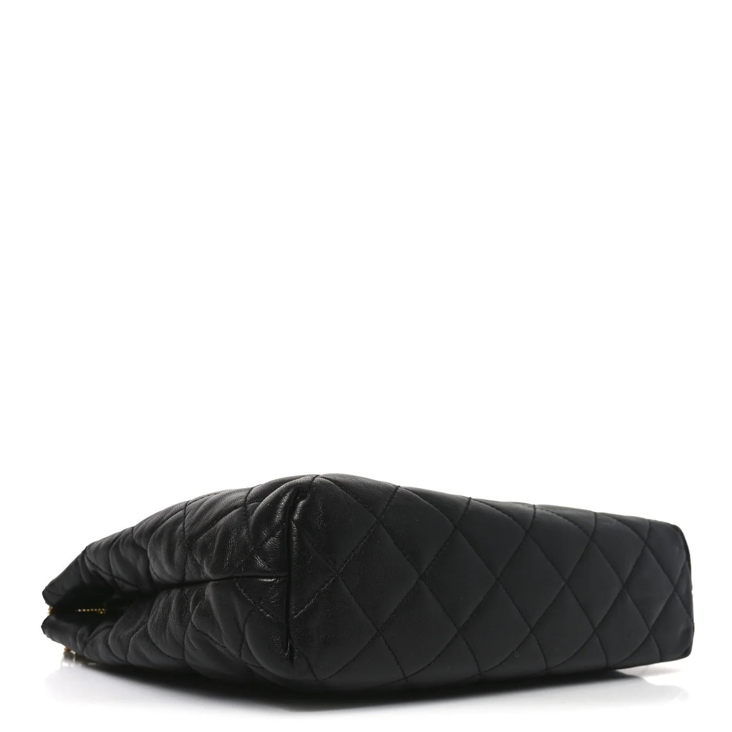 Calfskin Quilted Cassandre Large Cosmetic Pouch Black - Image 4