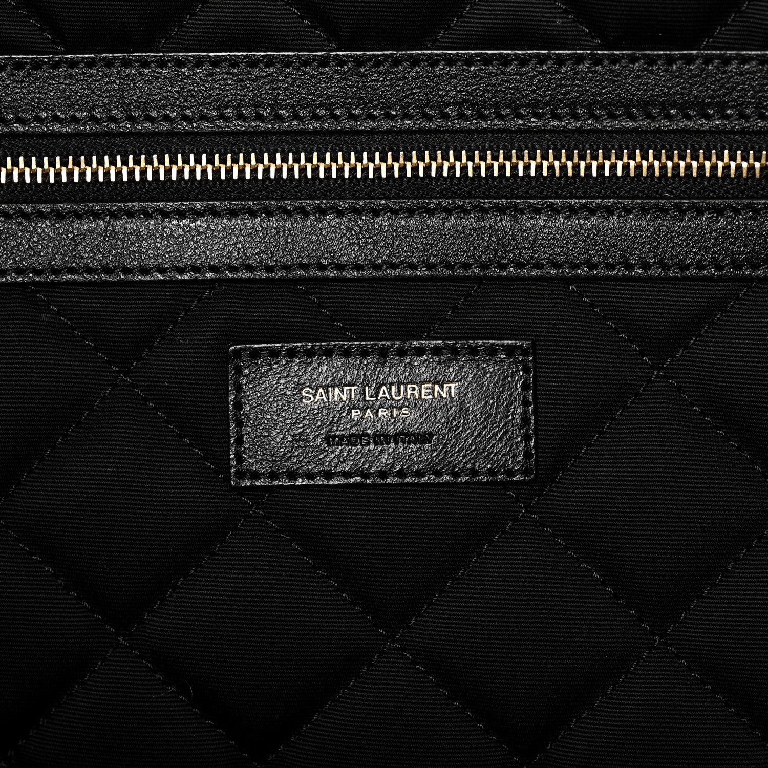Calfskin Quilted ES Giant Travel Bag Black - Image 5