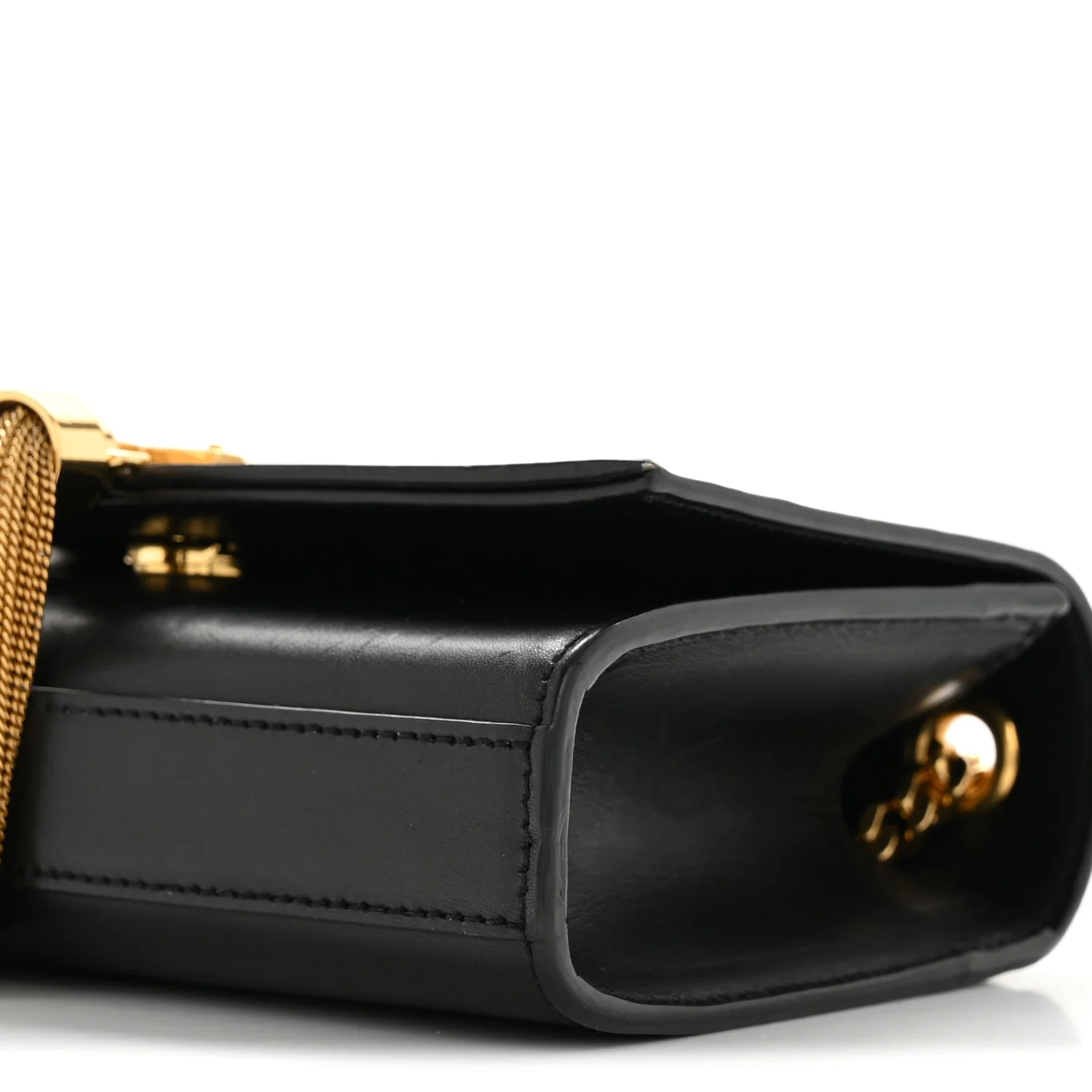 Calfskin Small Classic Monogram Kate Tassel Satchel Black - Image 10