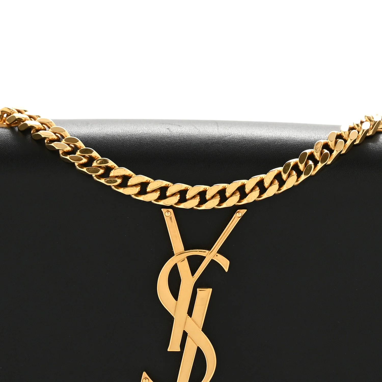 Calfskin Small Classic Monogram Kate Tassel Satchel Black - Image 8