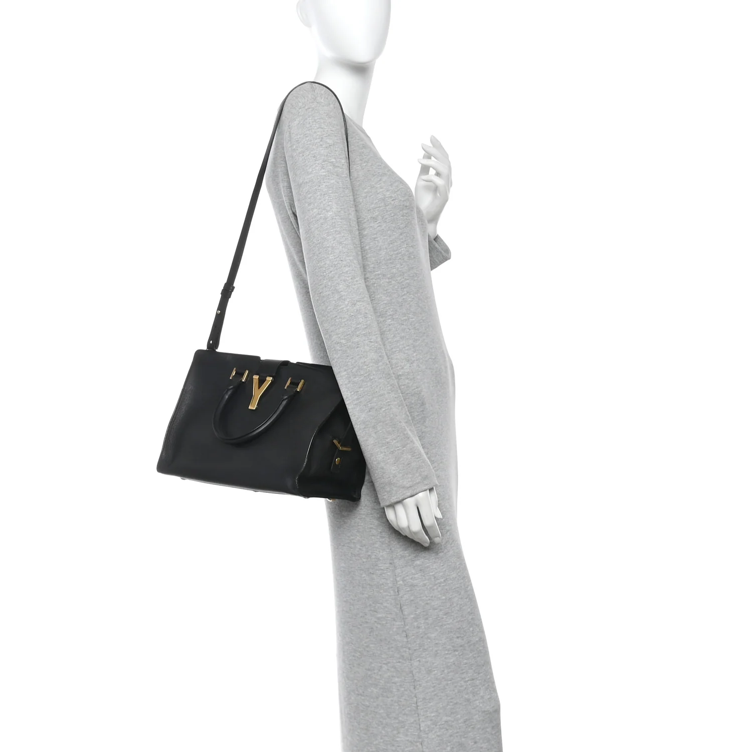 Calfskin Small Classic Y Cabas Black - Image 2