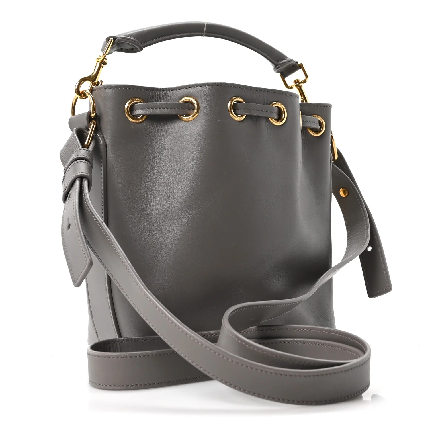 Calfskin Small Emmanuelle Bucket Bag Fog - Image 3