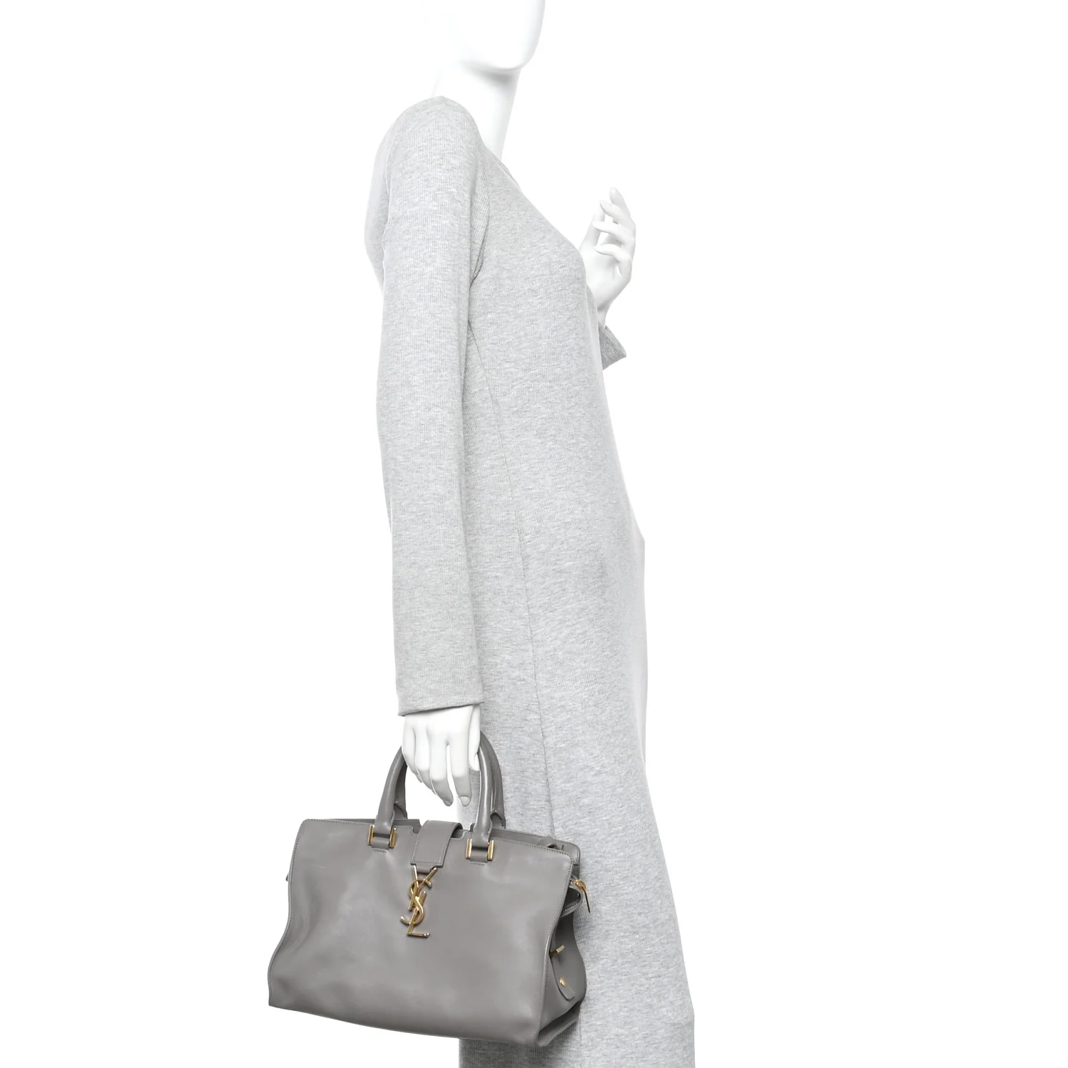 Calfskin Small Monogram Cabas Fog - Image 2