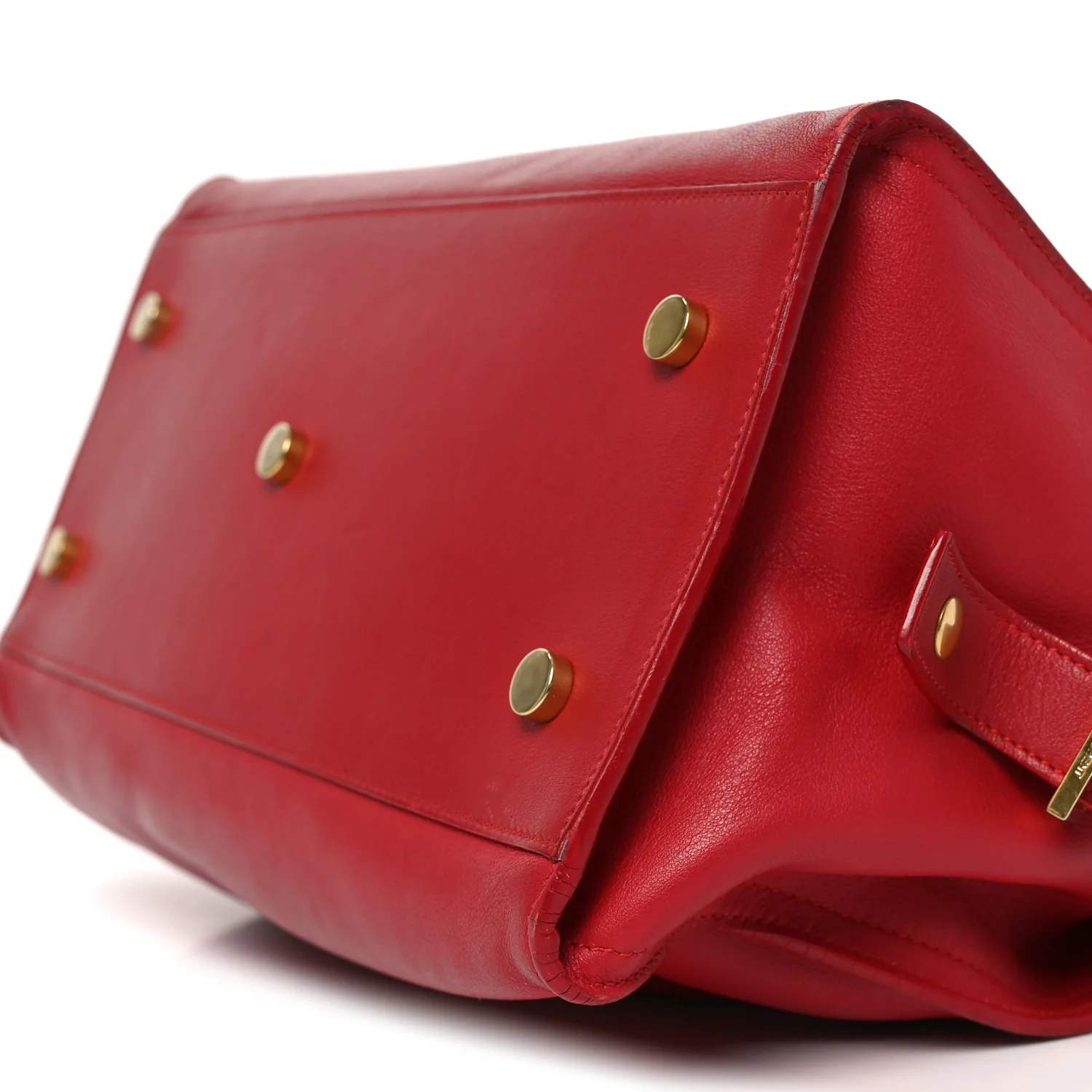 Calfskin Small Monogram Cabas Lipstick Red - Image 10