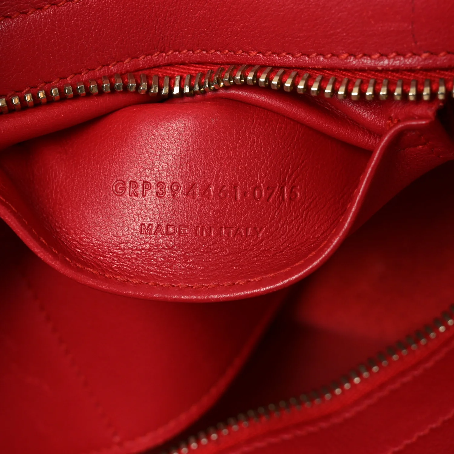Calfskin Small Monogram Cabas Lipstick Red - Image 7