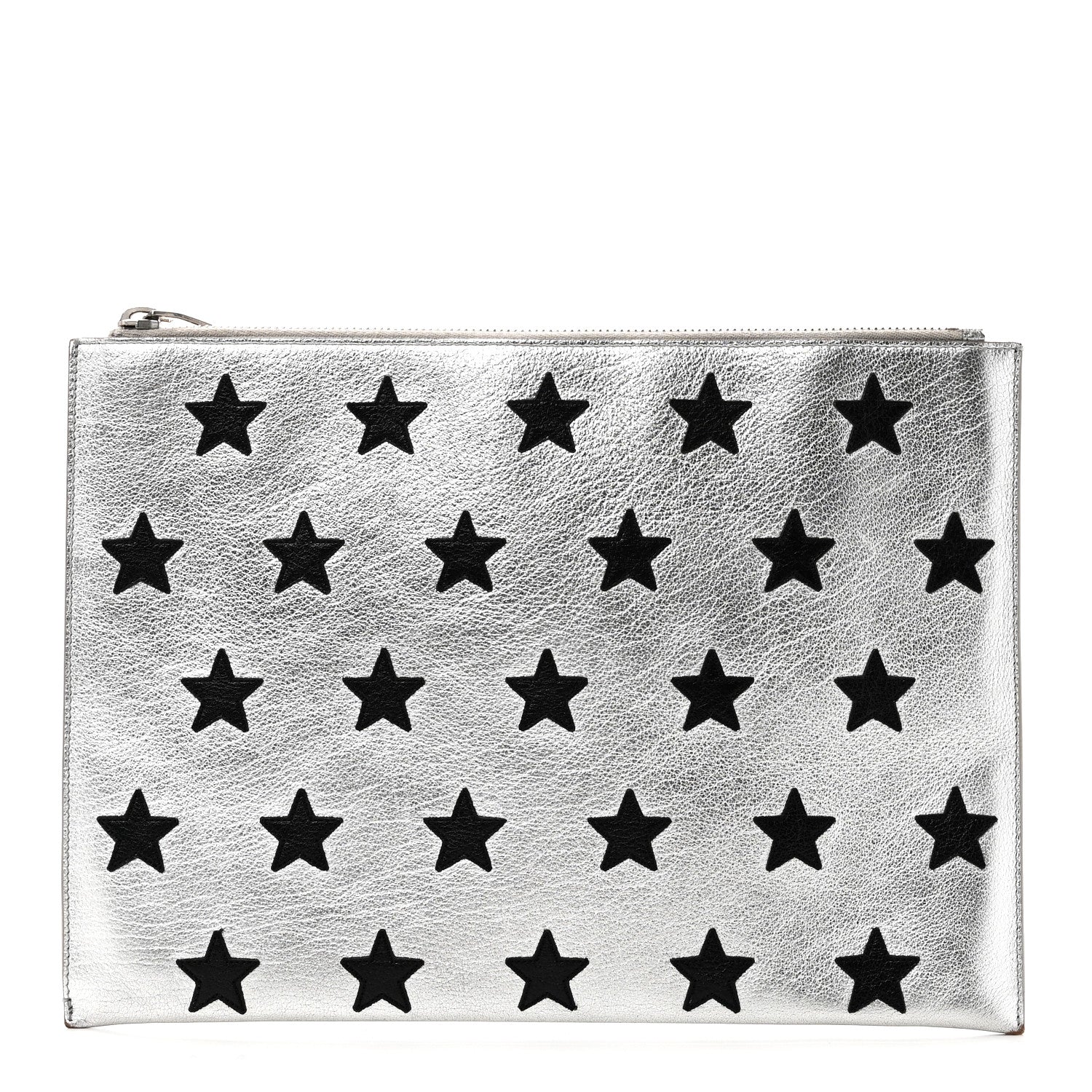 Calfskin Star Rider iPad Pouch Argento