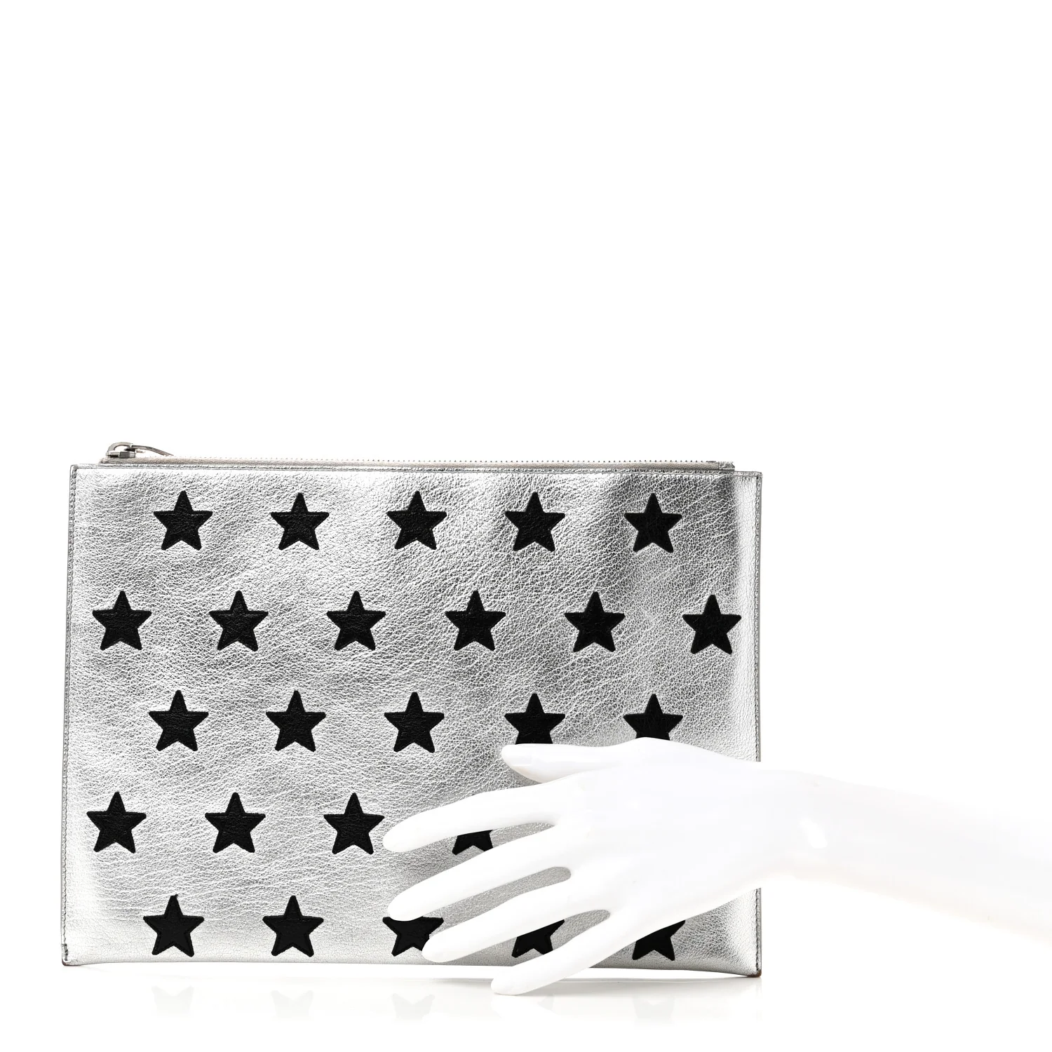 Calfskin Star Rider iPad Pouch Argento - Image 2
