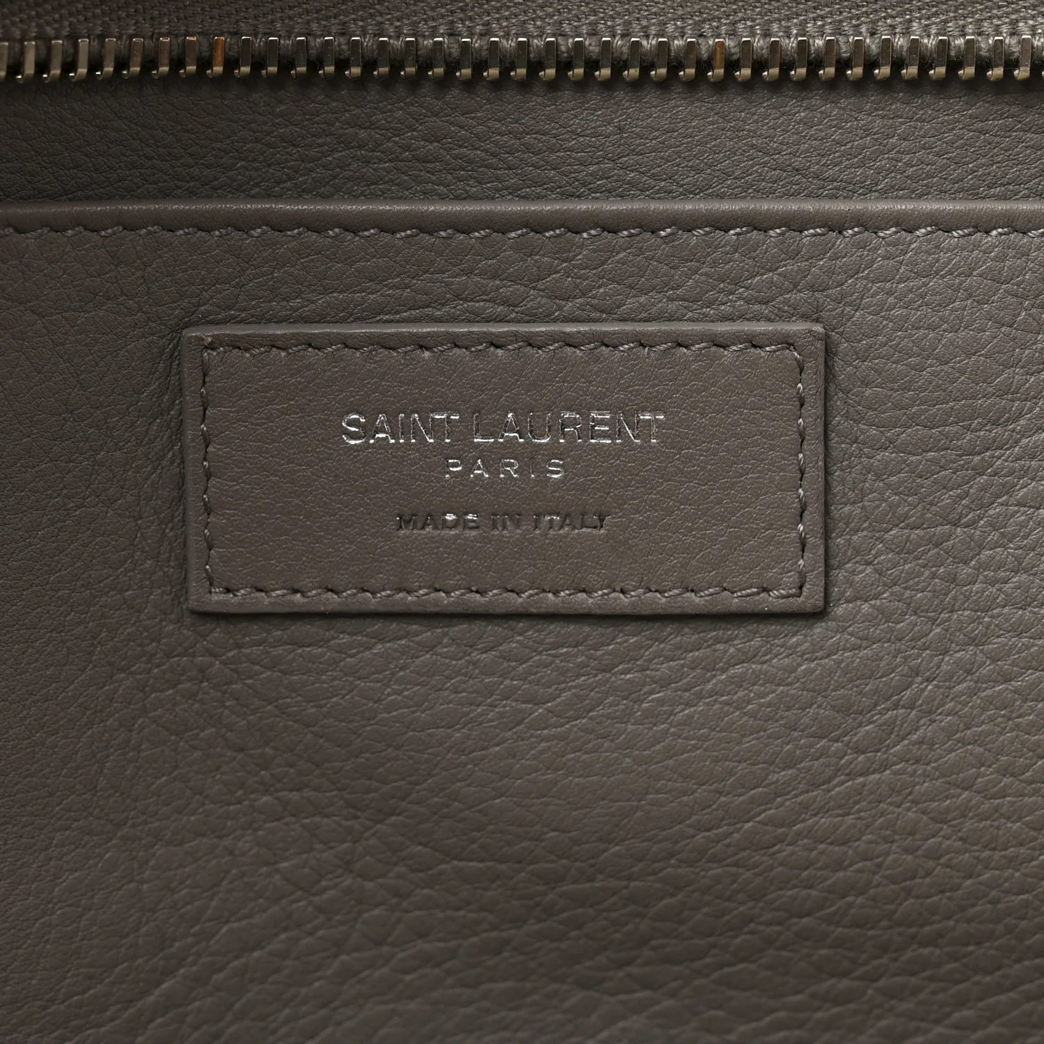 Calfskin Suede Baby Monogram Downtown Cabas Grey - Image 6