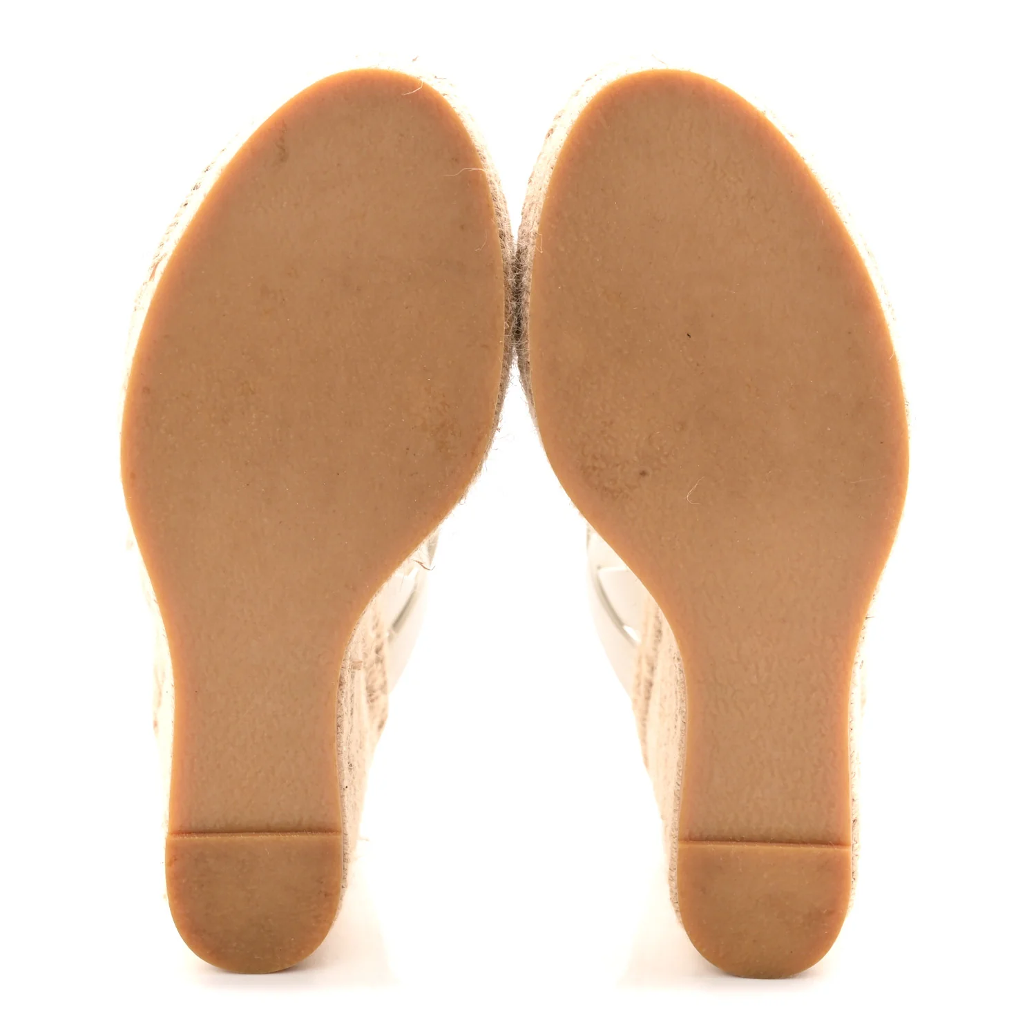 Calfskin Tribute 95 Platform Espadrille Wedge Sandals 37.5 Porcellana - Image 6