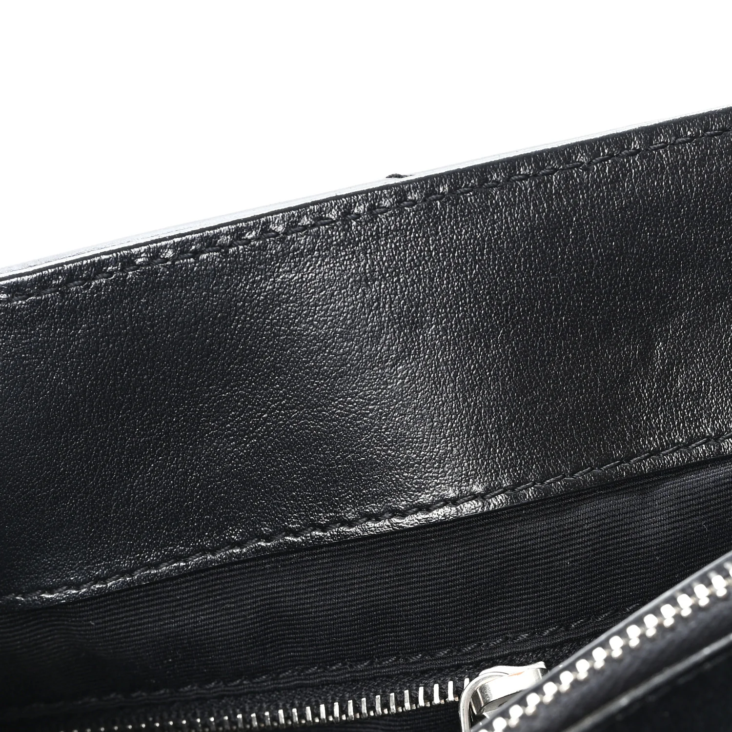 Calfskin Y Quilted Monogram Large Loulou Chain Satchel Black - Image 11