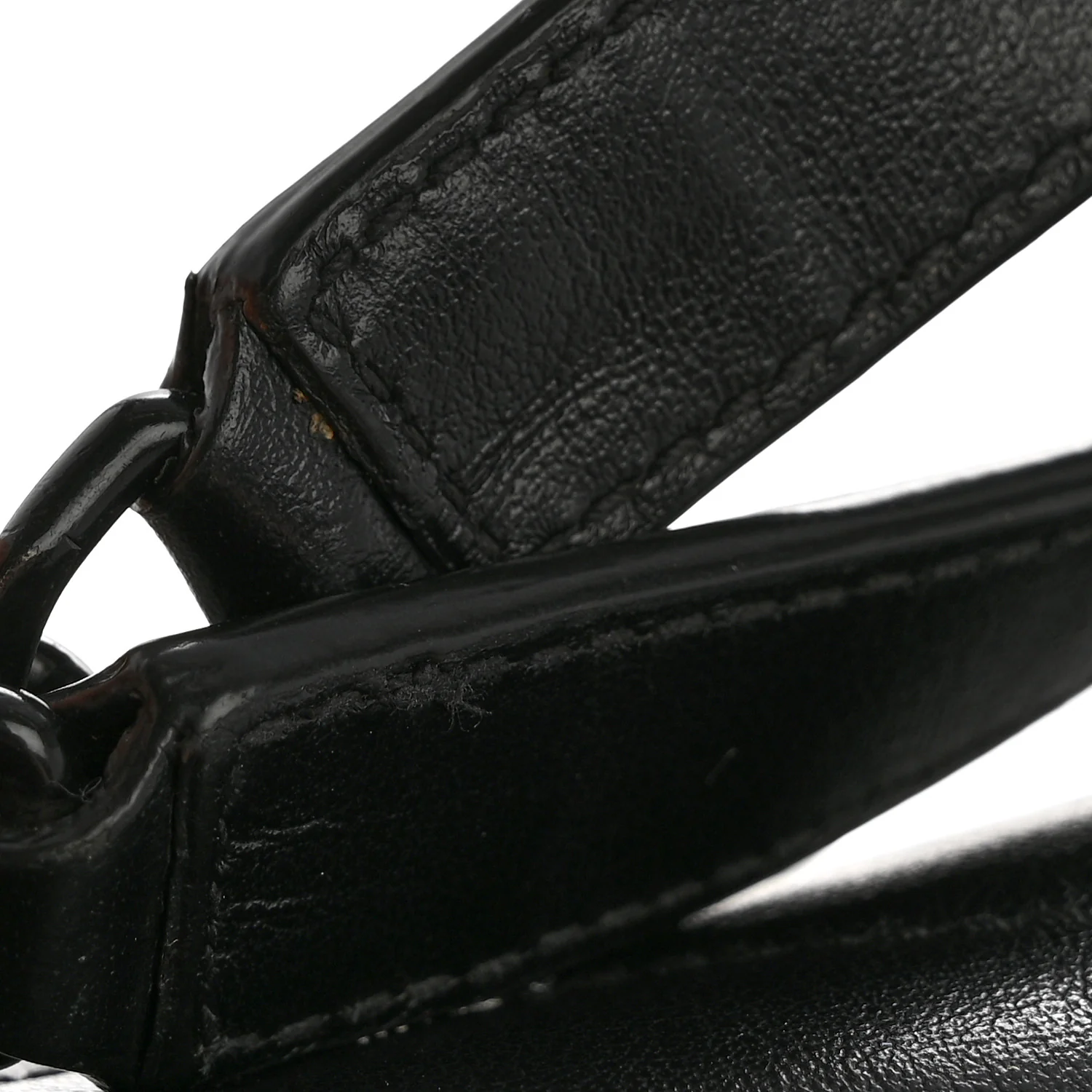 Calfskin Y Quilted Monogram Large Loulou Chain Satchel Black - Image 14