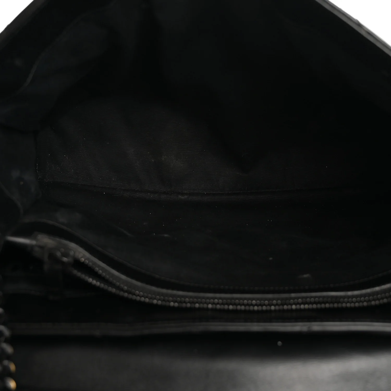 Calfskin Y Quilted Monogram Large Loulou Chain Satchel Black - Image 5