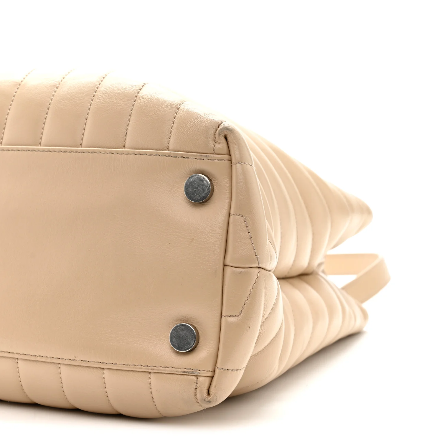 Calfskin Y Quilted Monogram Large Loulou Shopper Nude Powder - Image 16