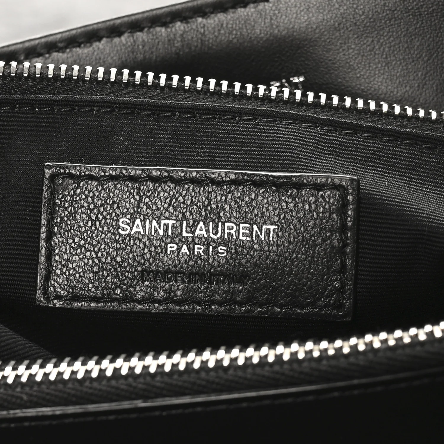 Calfskin Y Quilted Monogram Medium Loulou Chain Satchel Black - Image 6