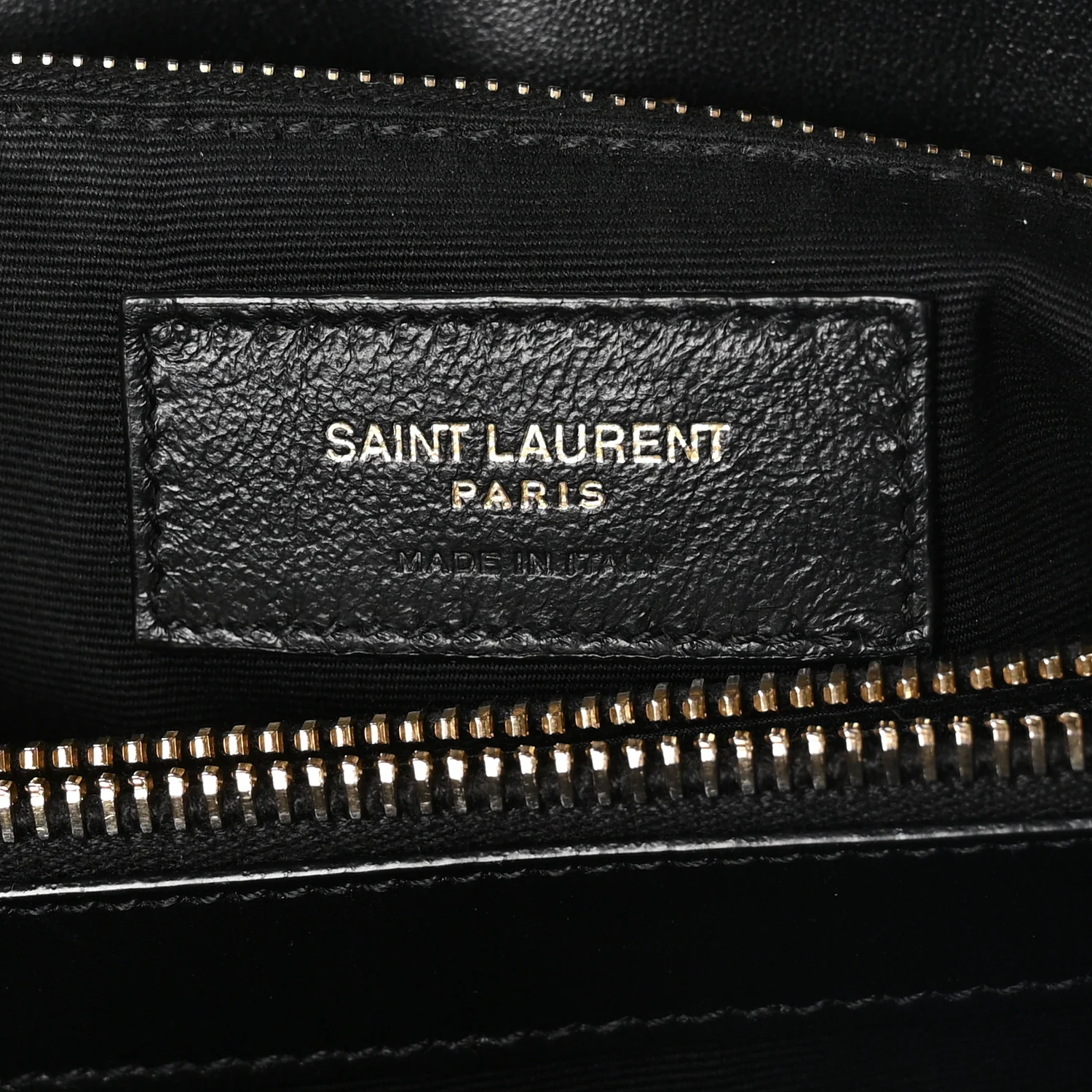 Calfskin Y Quilted Monogram Medium Loulou Chain Satchel Black - Image 6