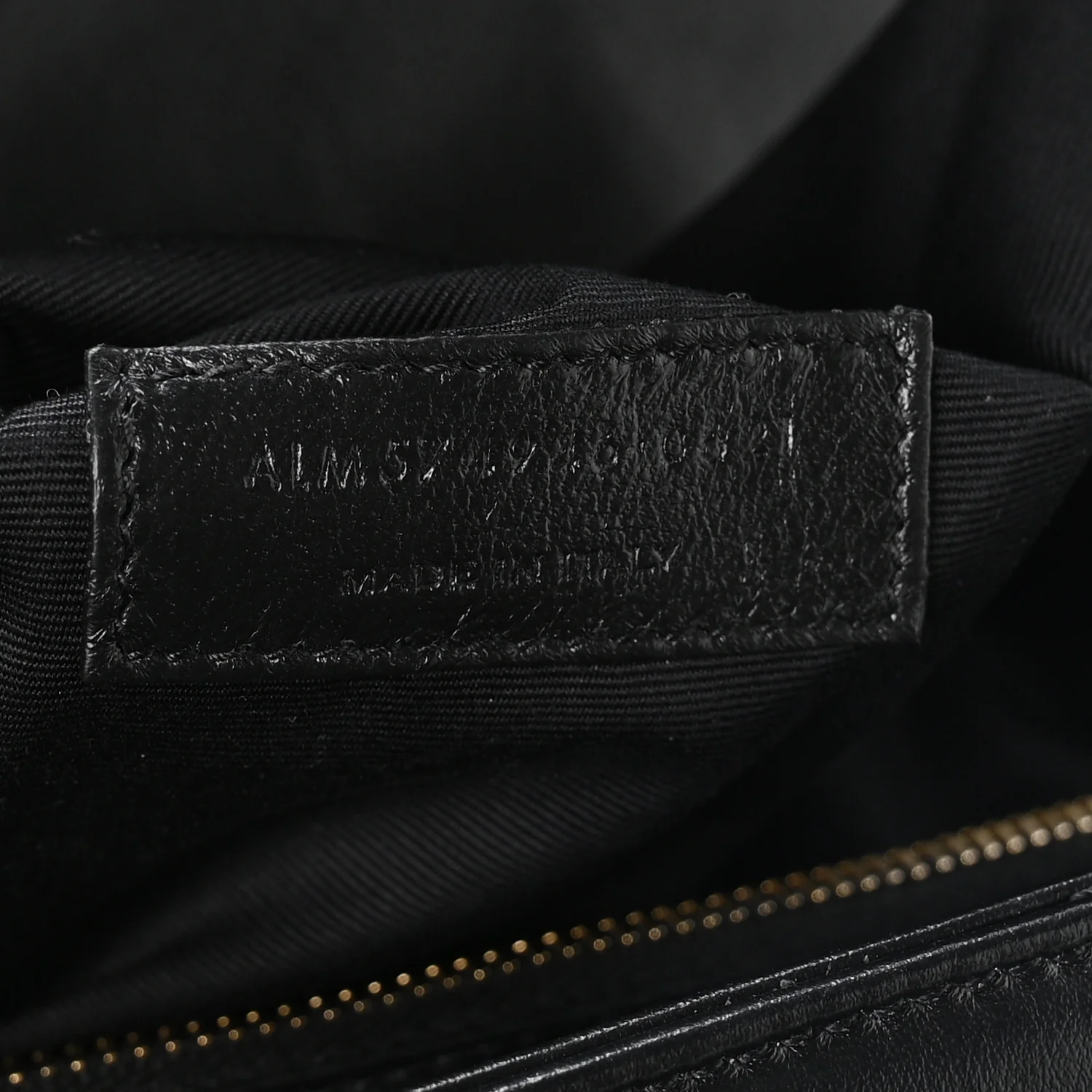 Calfskin Y Quilted Monogram Medium Loulou Chain Satchel Black - Image 7