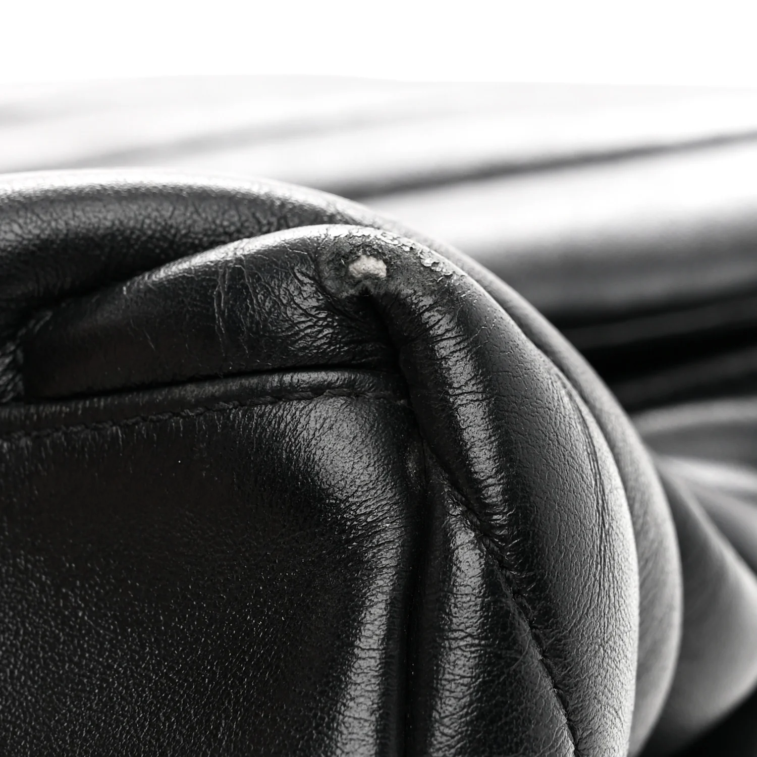 Calfskin Y Quilted Monogram Medium Loulou Chain Satchel Black - Image 11