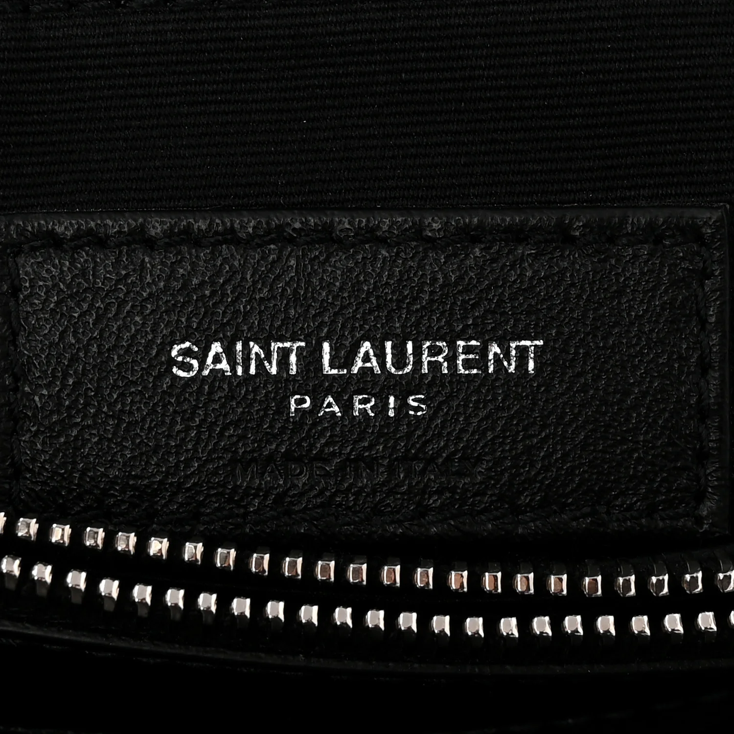 Calfskin Y Quilted Monogram Medium Loulou Chain Satchel Black - Image 6