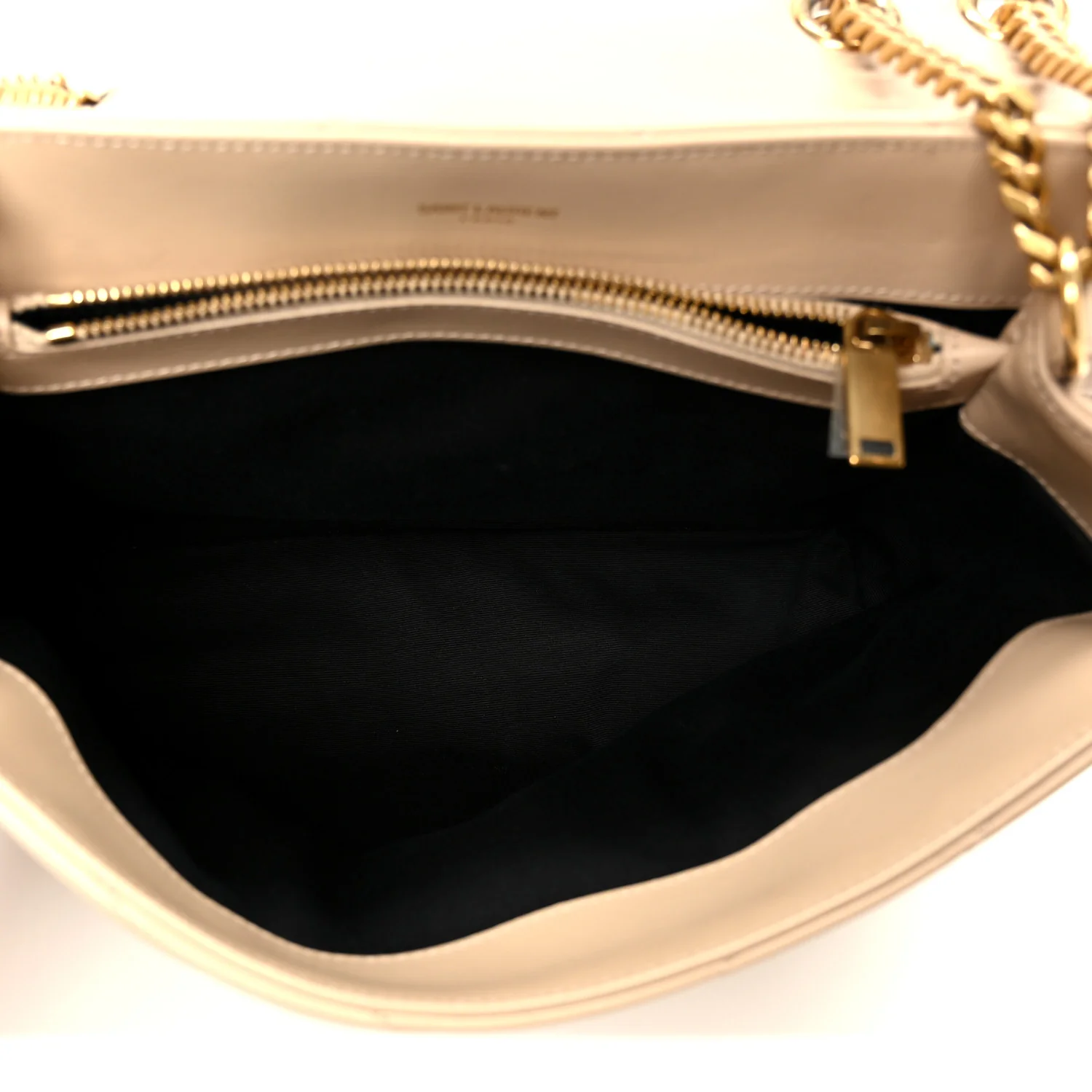 Calfskin Y Quilted Monogram Medium Loulou Chain Satchel Dark Beige - Image 5