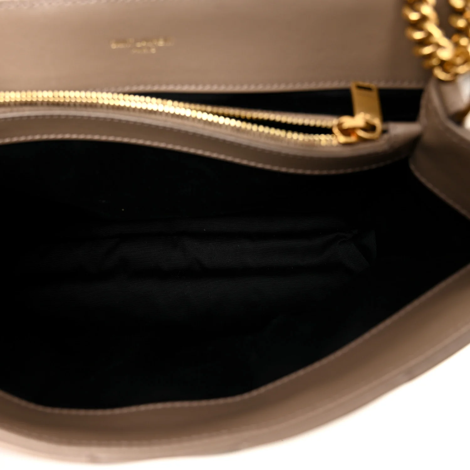 Calfskin Y Quilted Monogram Medium Loulou Chain Satchel Dark Beige - Image 6