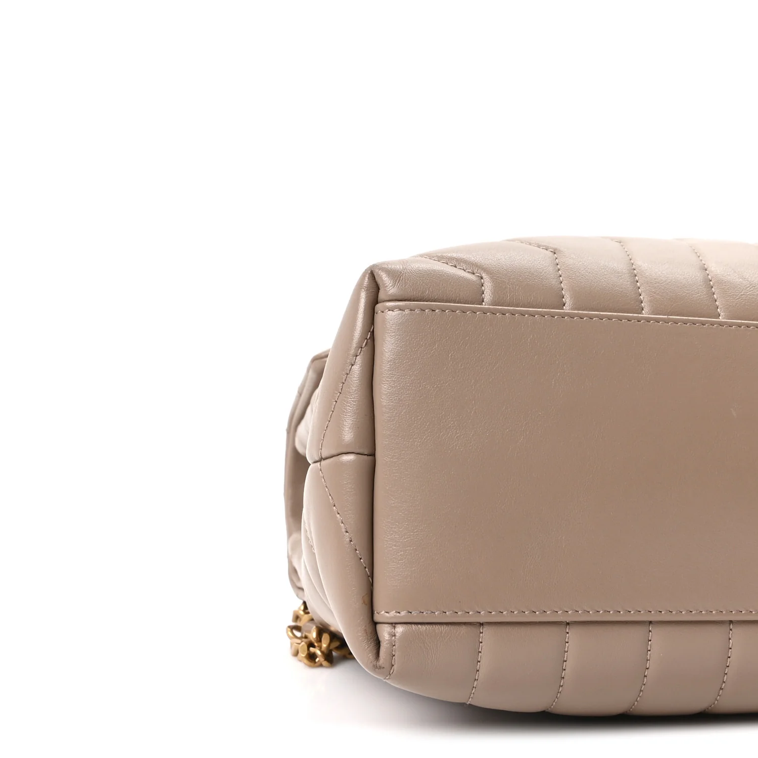 Calfskin Y Quilted Monogram Medium Loulou Chain Satchel Dusty Grey - Image 4