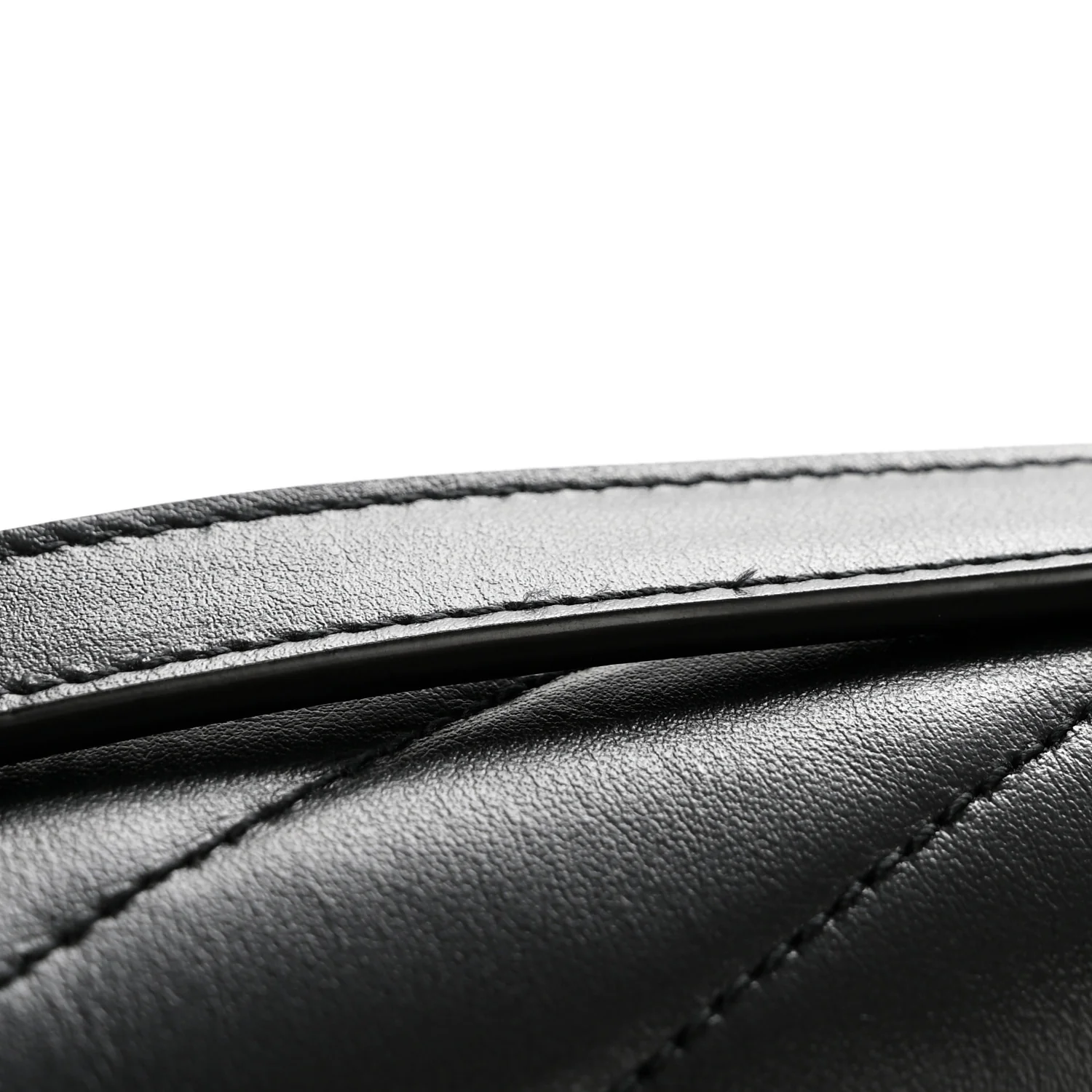 Calfskin Y Quilted Monogram Monochrome Large Loulou Chain Satchel Black - Image 12
