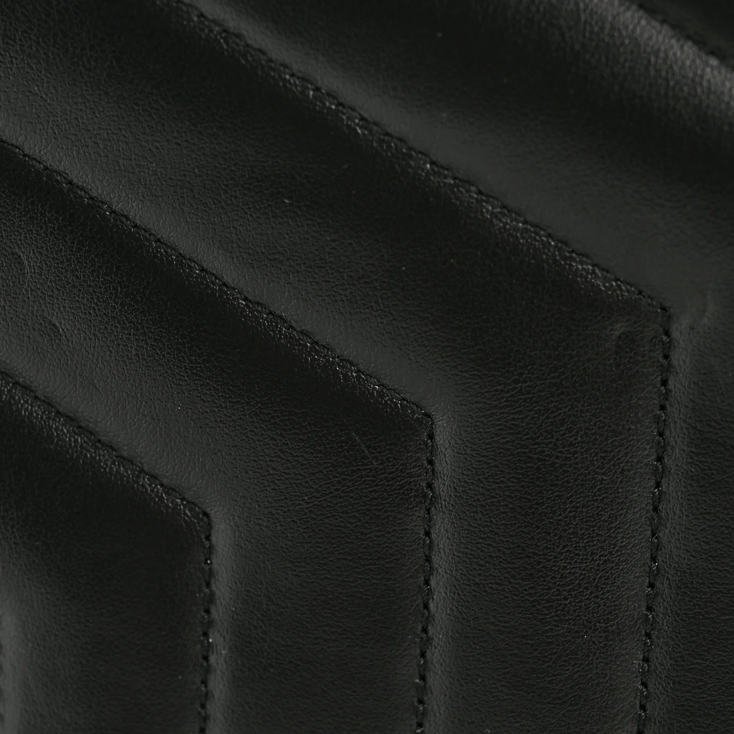 Calfskin Y Quilted Monogram Monochrome Large Loulou Chain Satchel Black - Image 13