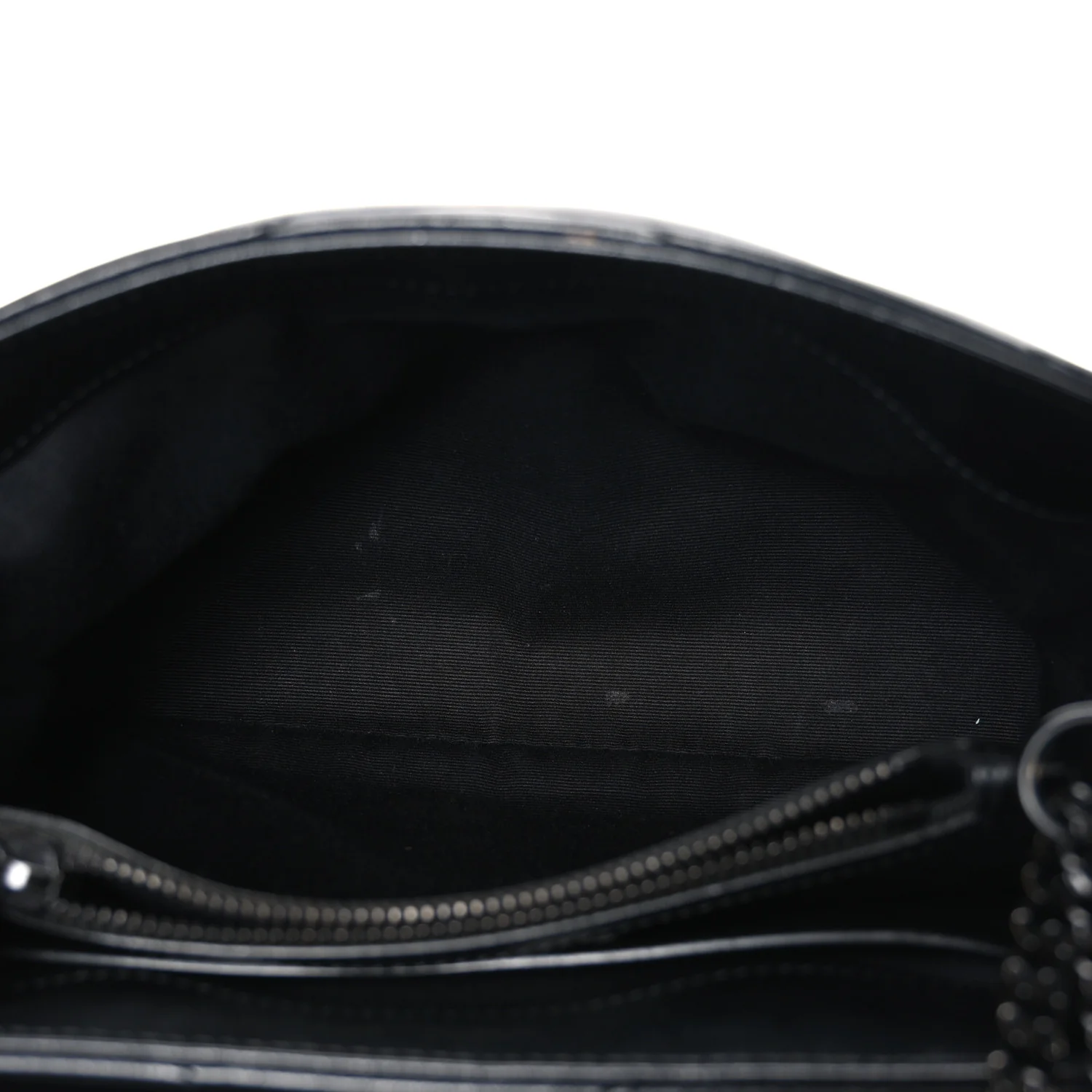 Calfskin Y Quilted Monogram Monochrome Small Loulou Chain Satchel Black - Image 5