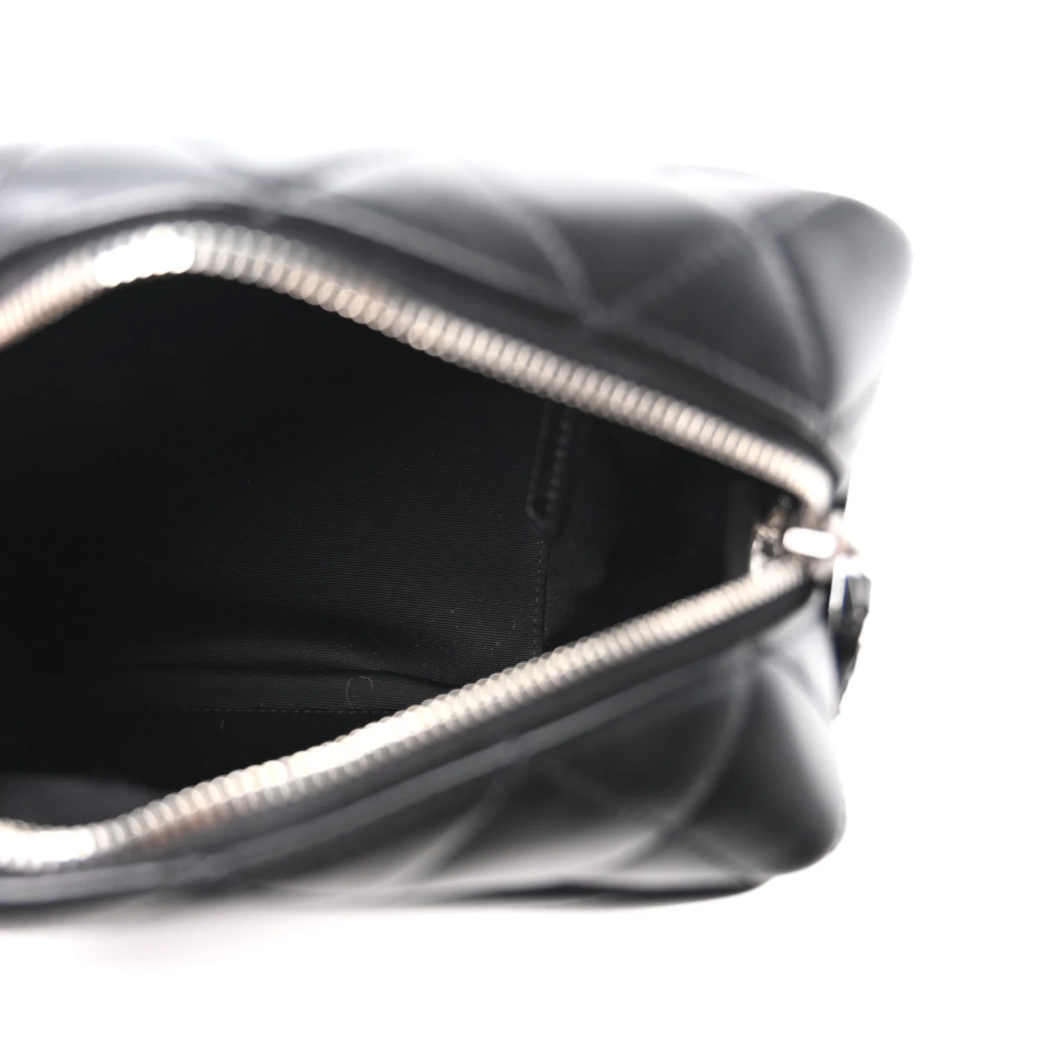 Calfskin Y Quilted Monogram Small Loulou Bowling Bag Black - Image 5