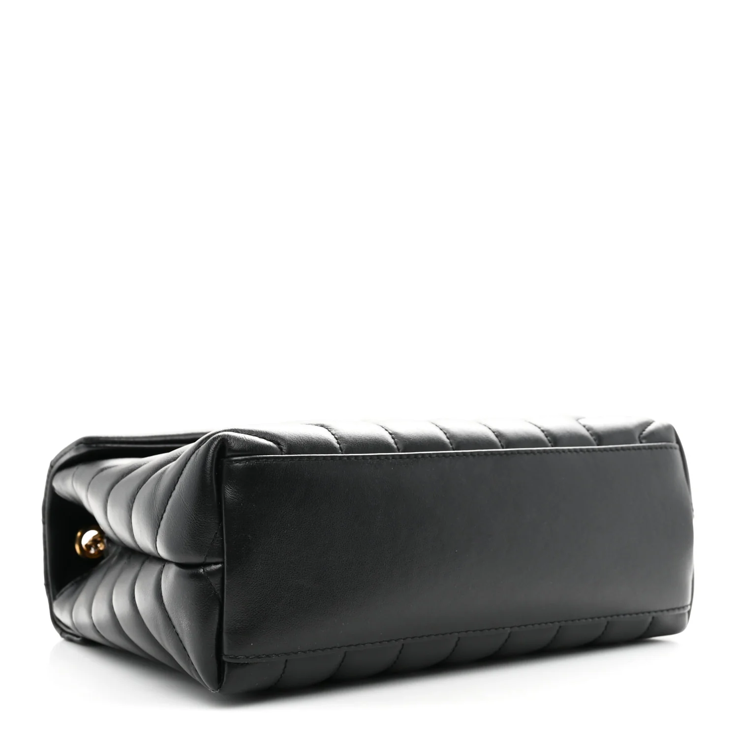 Calfskin Y Quilted Monogram Small Loulou Chain Satchel Black - Image 4