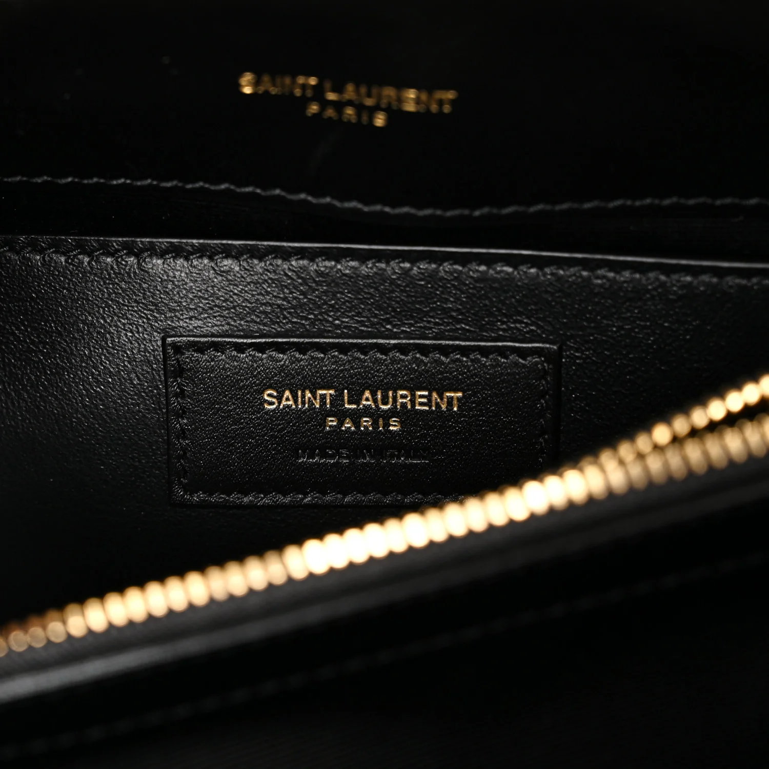 Calfskin Y Quilted Monogram Small Loulou Chain Satchel Black - Image 6
