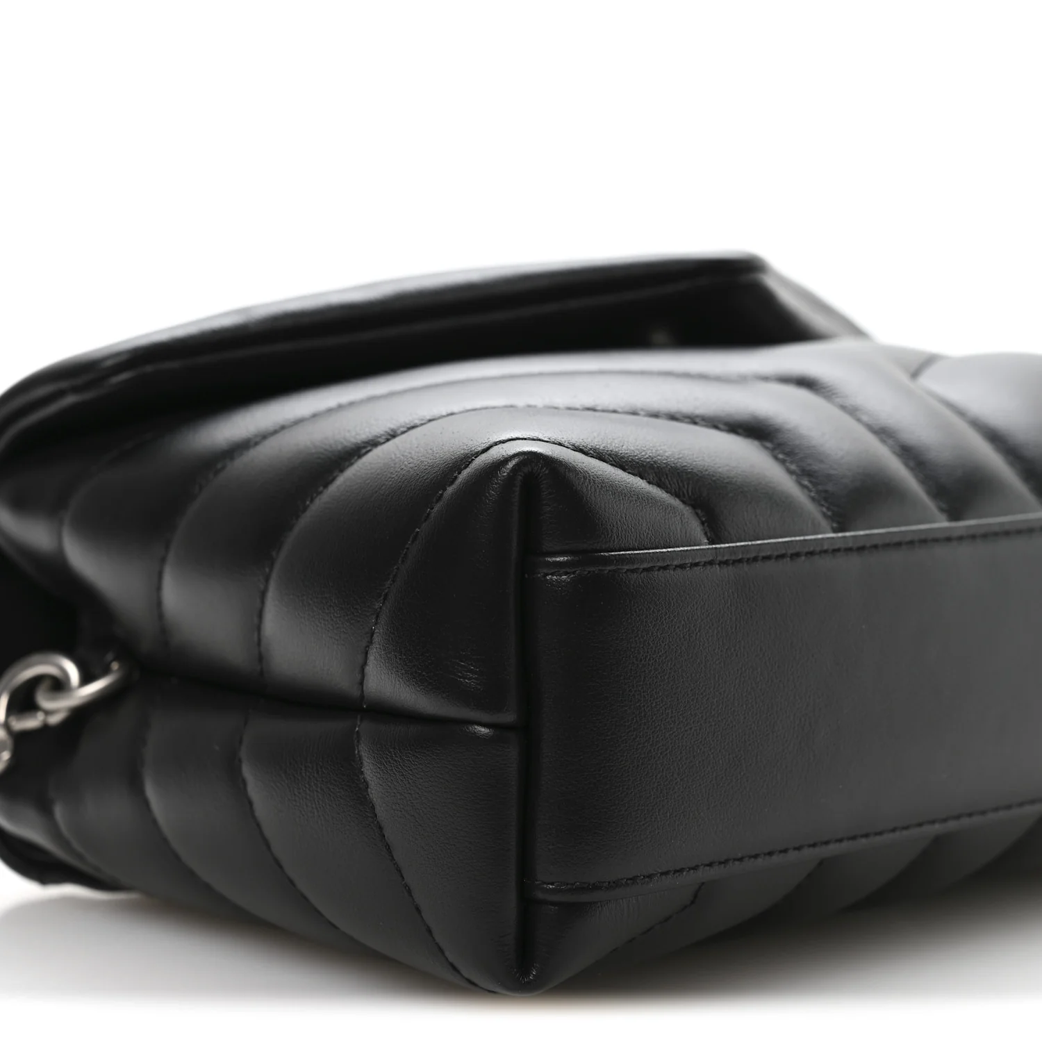 Calfskin Y Quilted Monogram Toy Loulou Crossbody Bag Black - Image 9