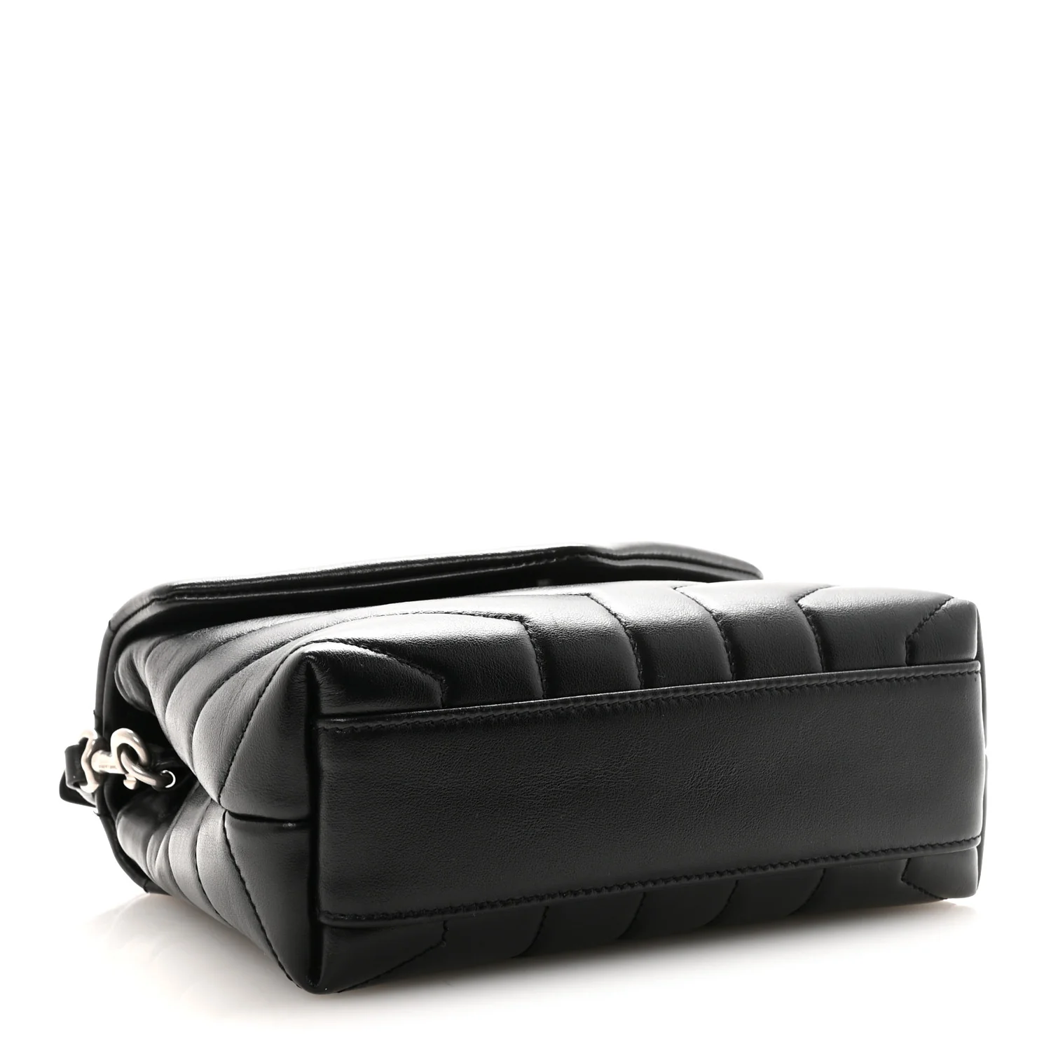 Calfskin Y Quilted Monogram Toy Loulou Crossbody Bag Black - Image 4