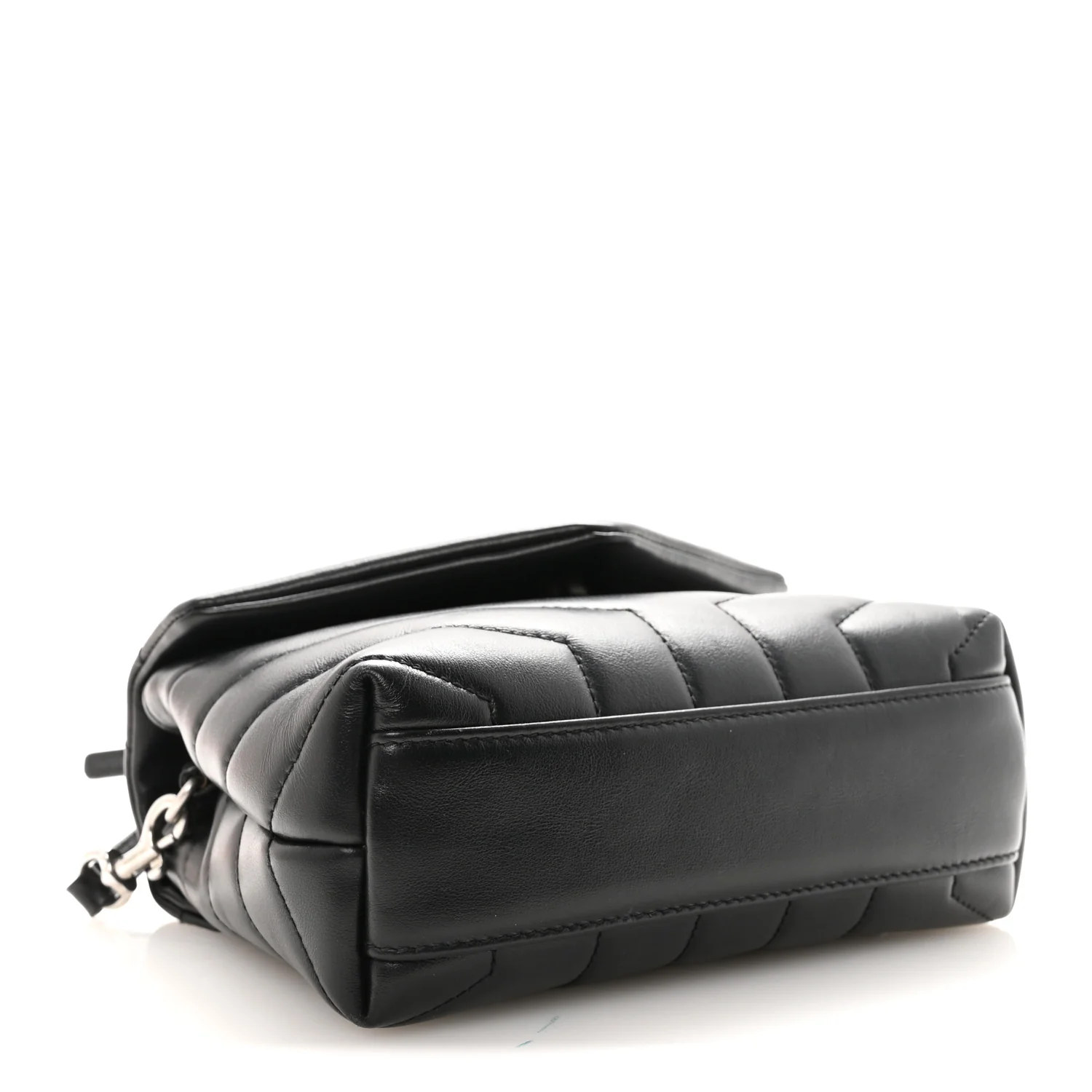 Calfskin Y Quilted Monogram Toy Loulou Crossbody Bag Black - Image 4