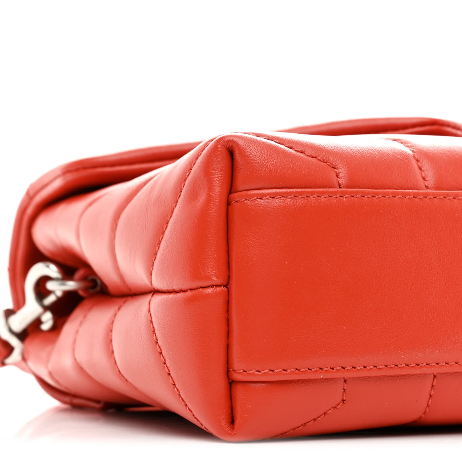 Calfskin Y Quilted Monogram Toy Loulou Crossbody Bag Coral - Image 9