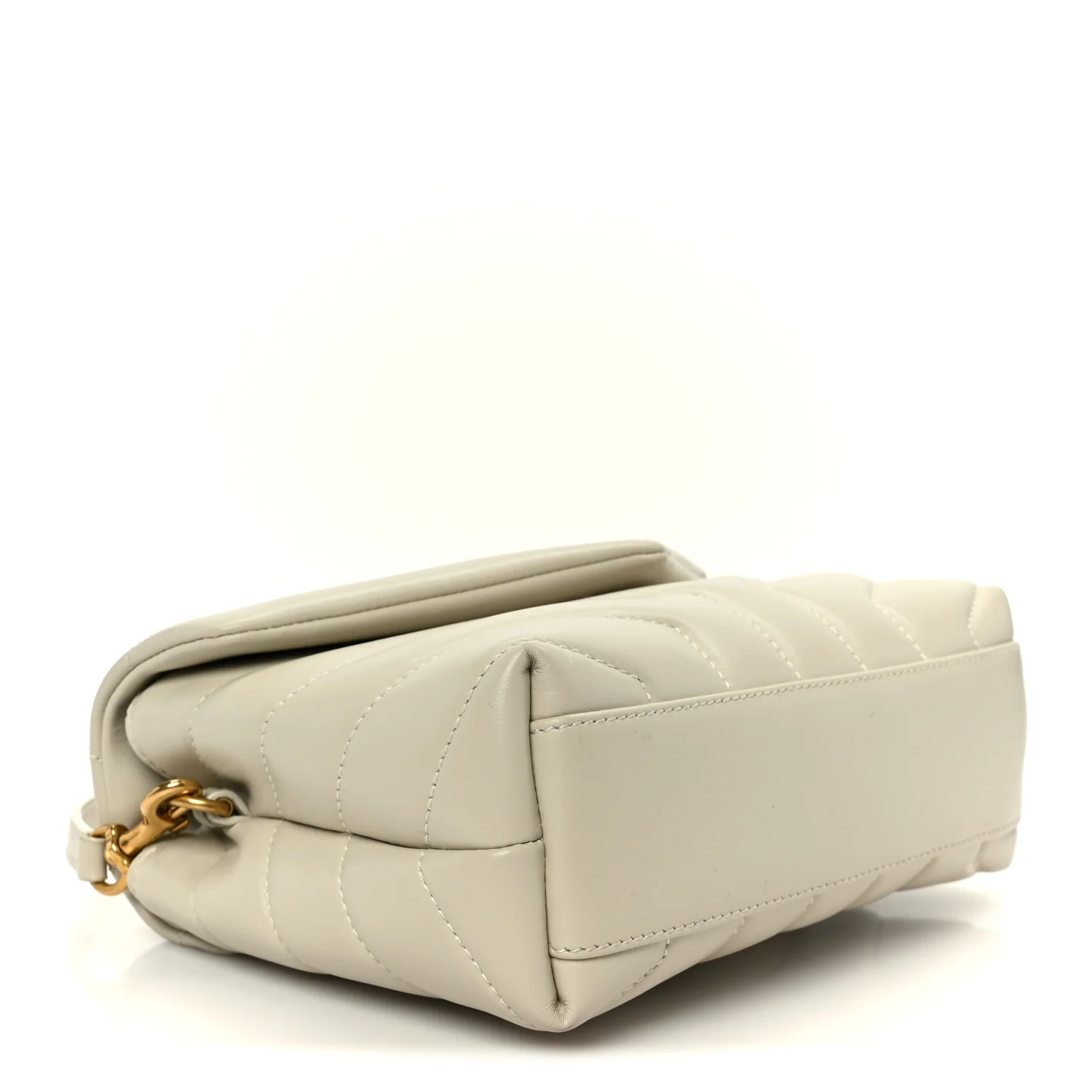 Calfskin Y Quilted Monogram Toy Loulou Crossbody Bag Crema Soft - Image 4