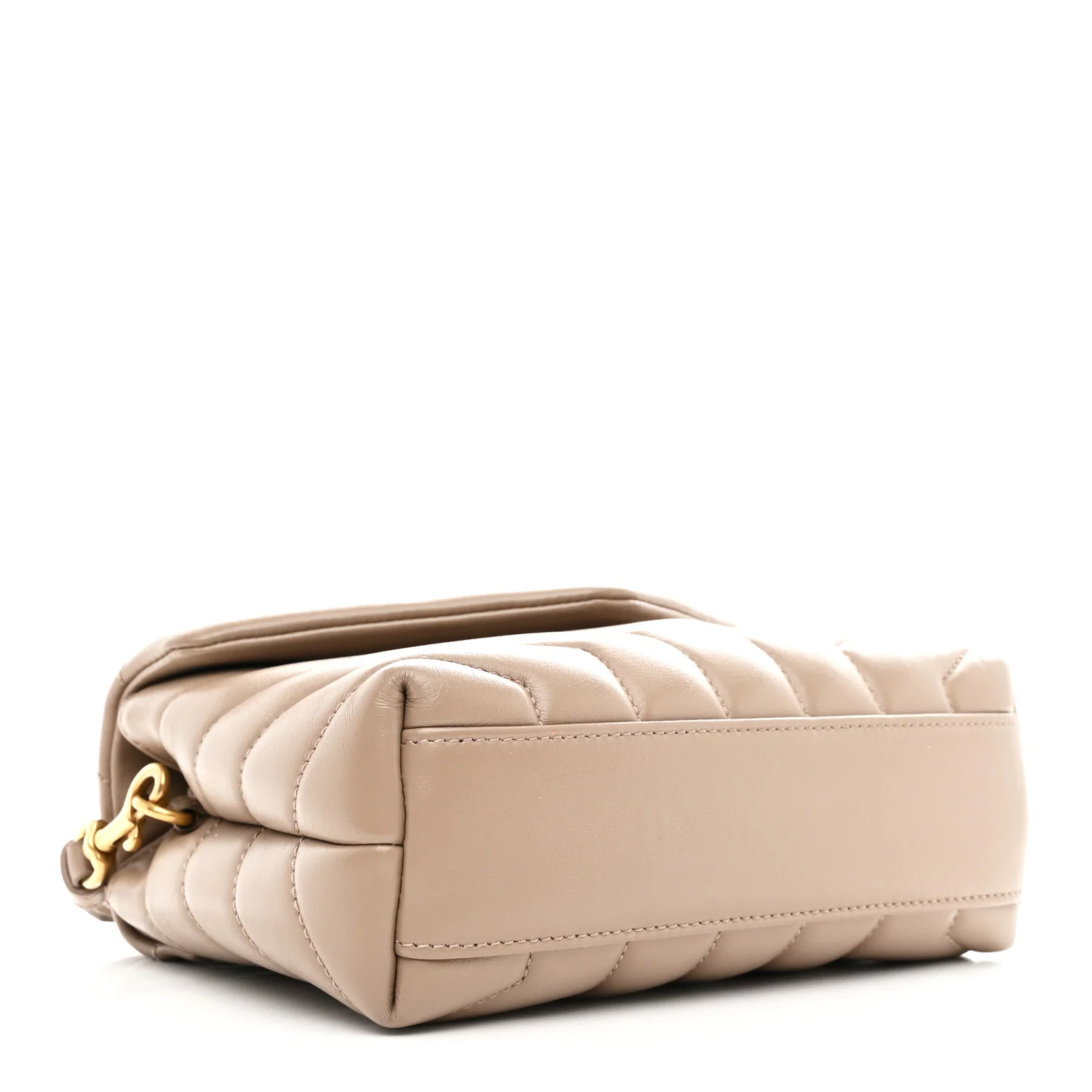 Calfskin Y Quilted Monogram Toy Loulou Crossbody Bag Dark Beige - Image 4