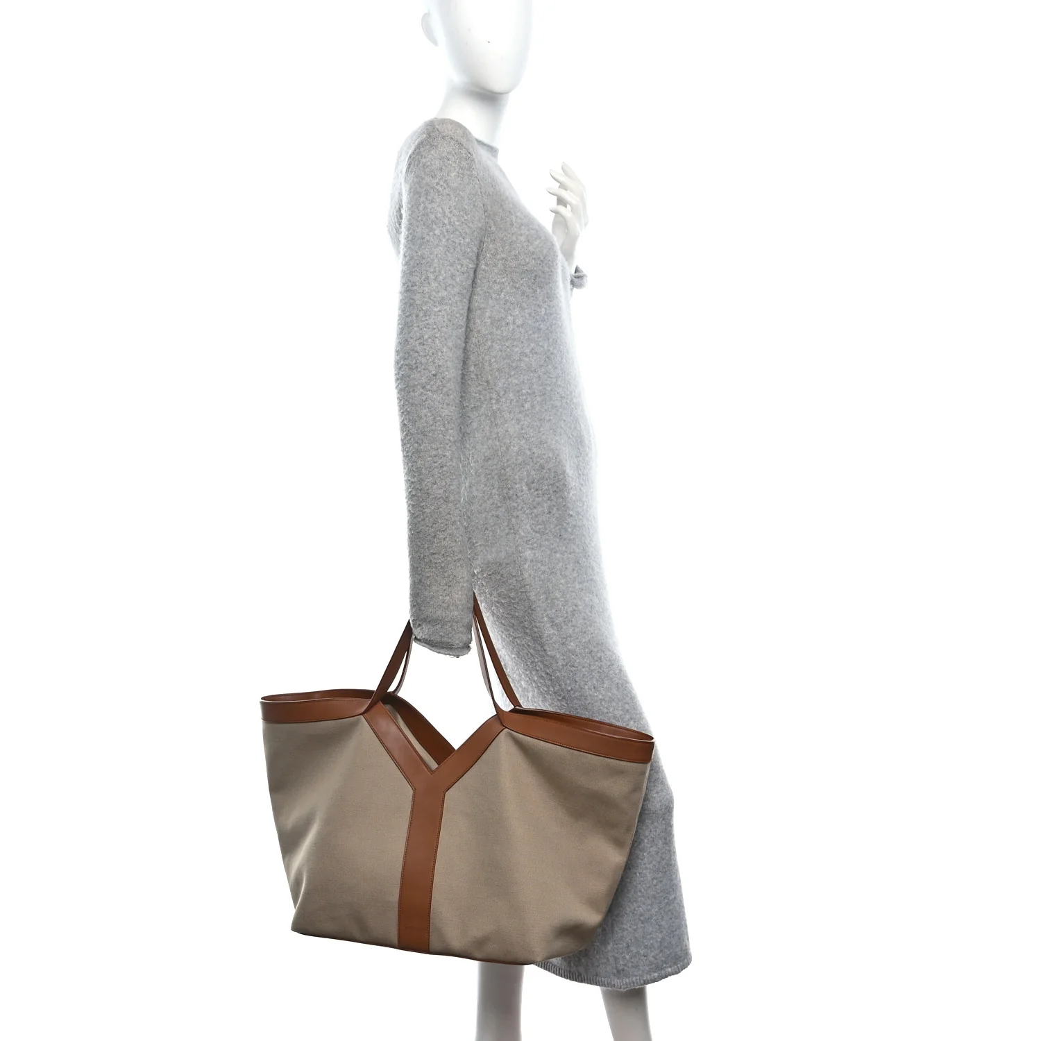 Canvas Calfskin Y Tote Desert Dust Brick - Image 3
