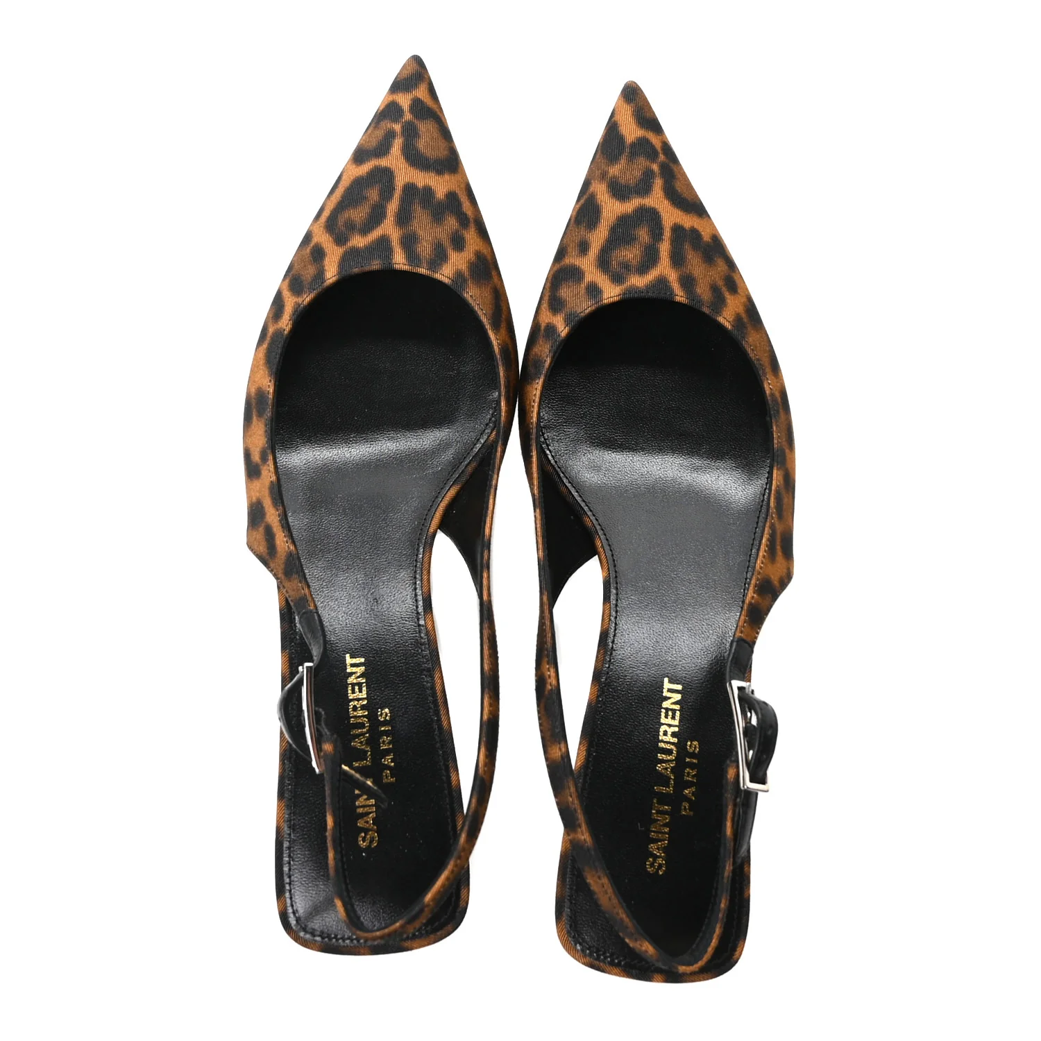 Canvas Leopard Print Quadria 30 Slingback Pumps 37 Manto Naturale - Image 2