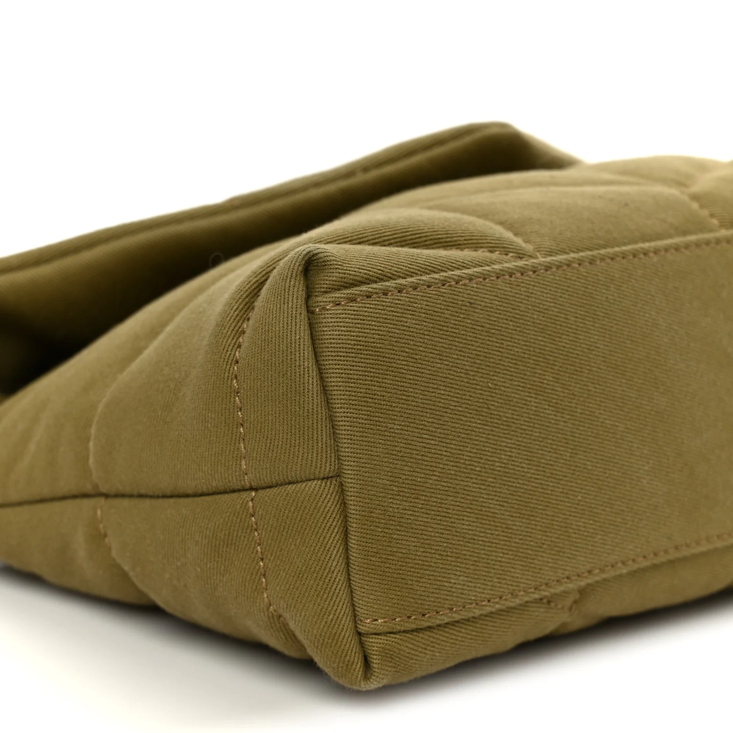 Canvas Quilted Toy Loulou Puffer Monogram Chain Satchel Fir Green - Image 9