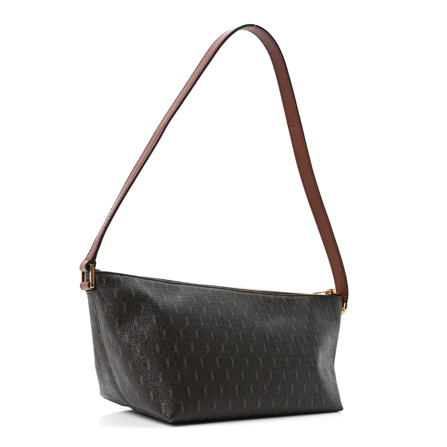 Canvas Smooth Calfskin Le Monogramme Crossbody Bag Chestnut - Image 3