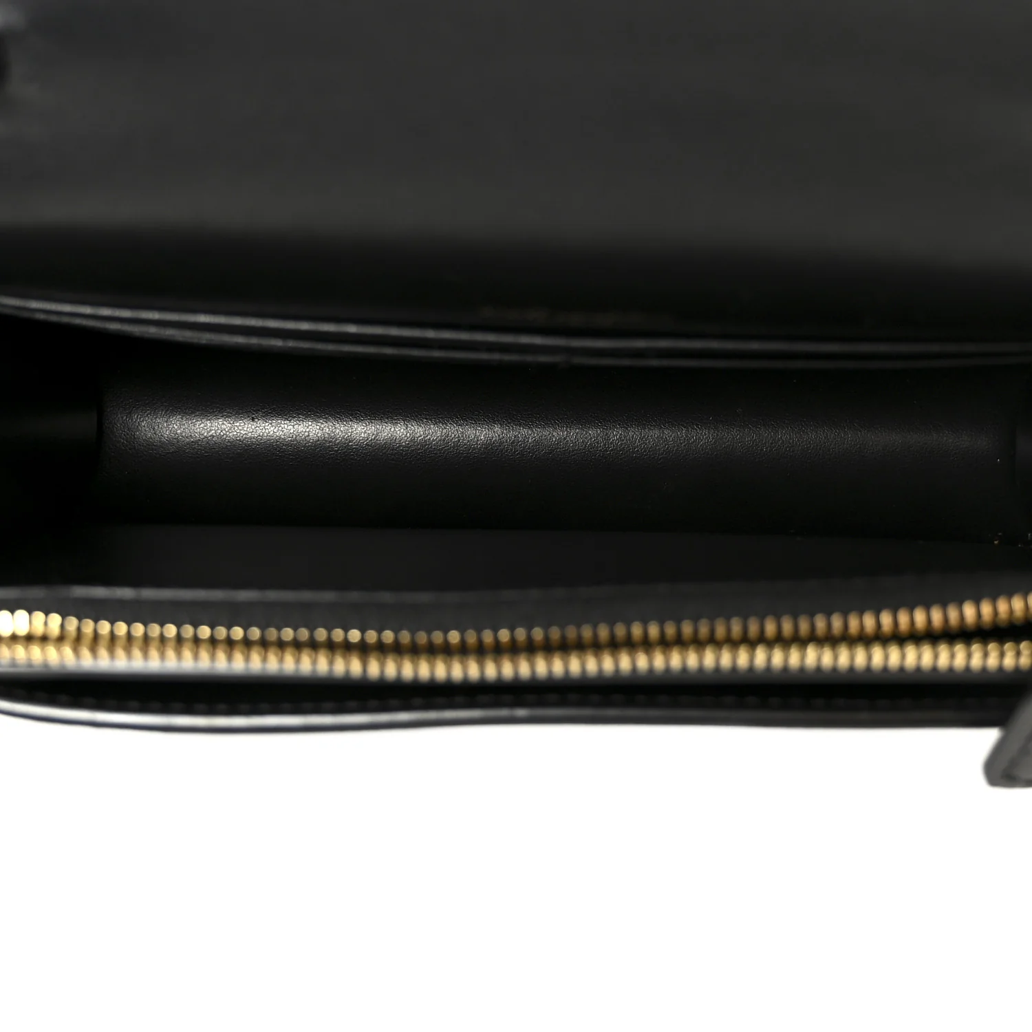 Coated Bark Calfskin Sunset Chain Wallet Black - Image 5