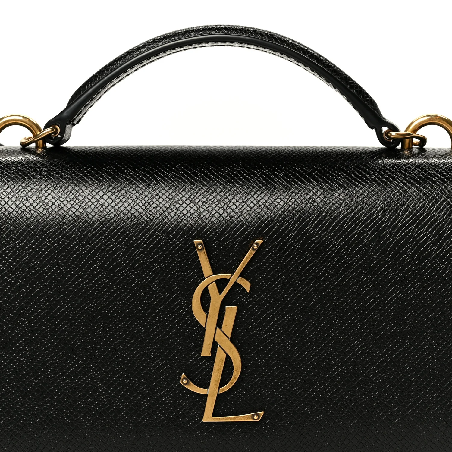 Coated Bark Calfskin Sunset Chain Wallet Black - Image 7