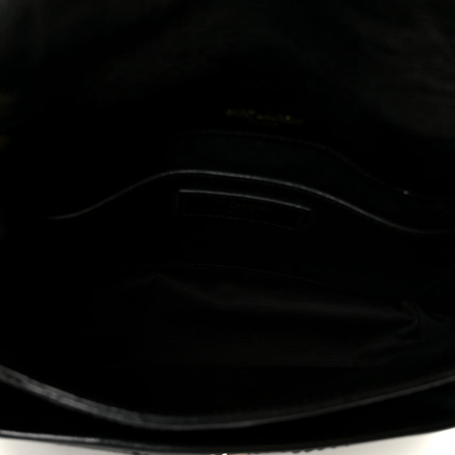 Crinkled Calfskin Matelasse Monogram Baby Niki Chain Satchel Black - Image 5