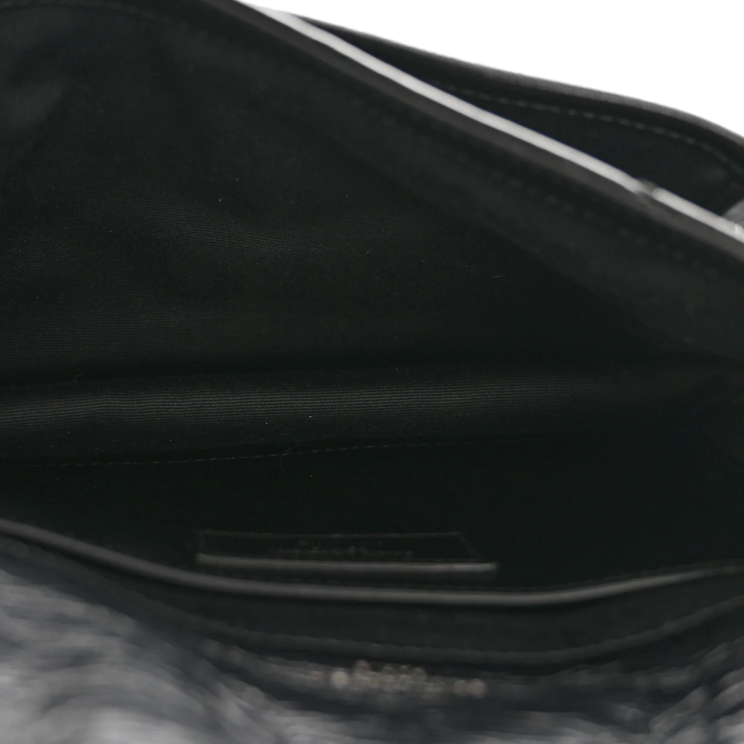 Crinkled Calfskin Matelasse Monogram Baby Niki Chain Satchel Black - Image 5