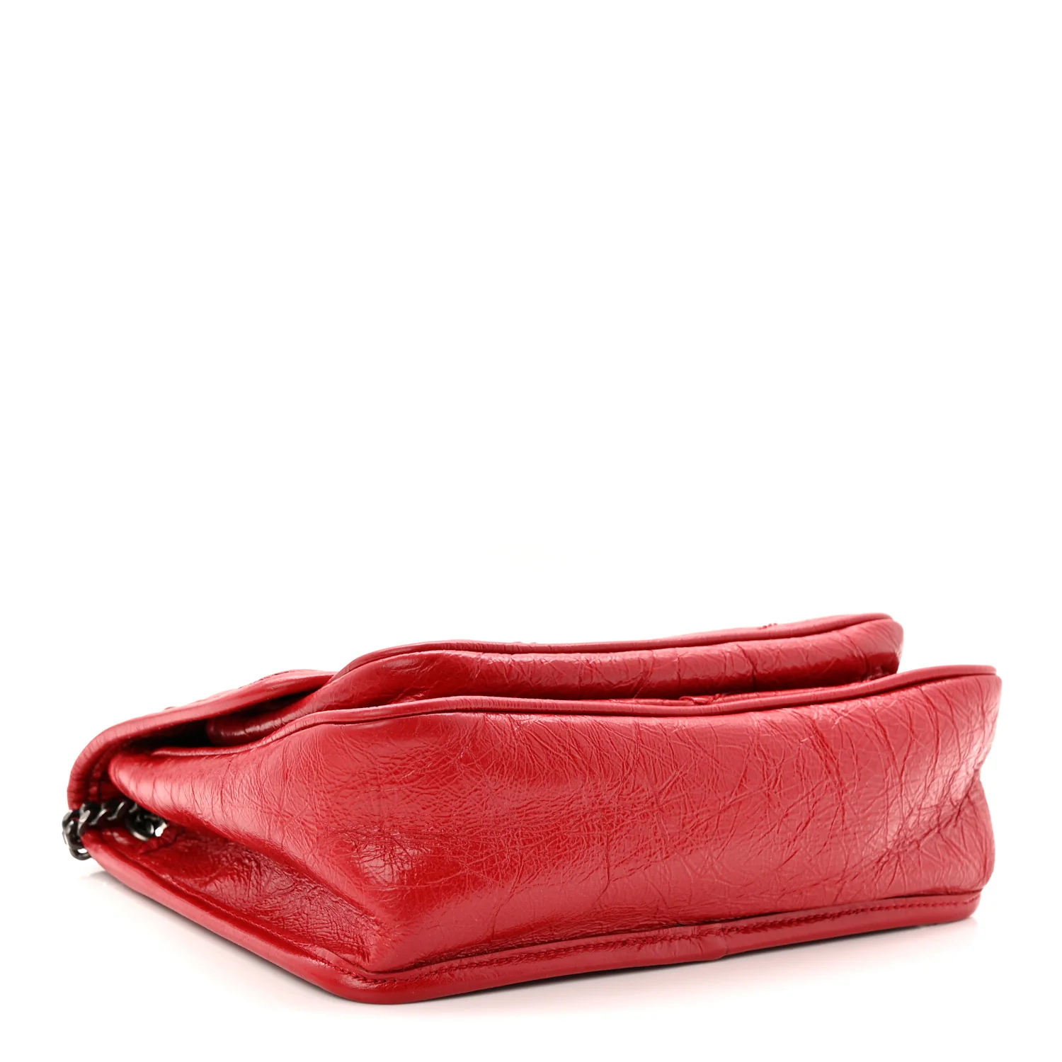 Crinkled Calfskin Matelasse Monogram Baby Niki Chain Satchel Rouge Eros - Image 4